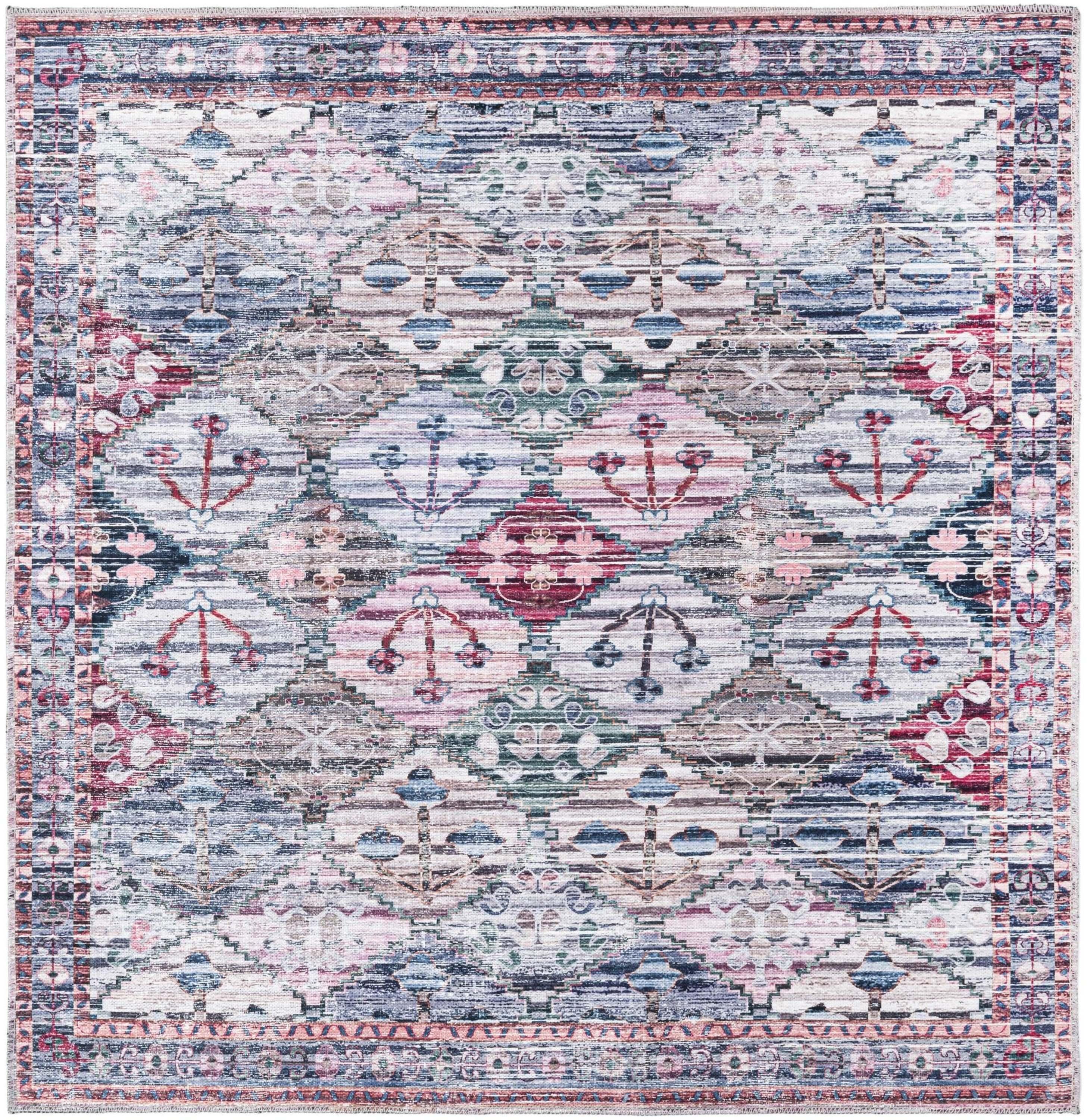 Unique Loom 5' 3 x 5' 3 Mangata Maya Machine Washable Multi Area Rug