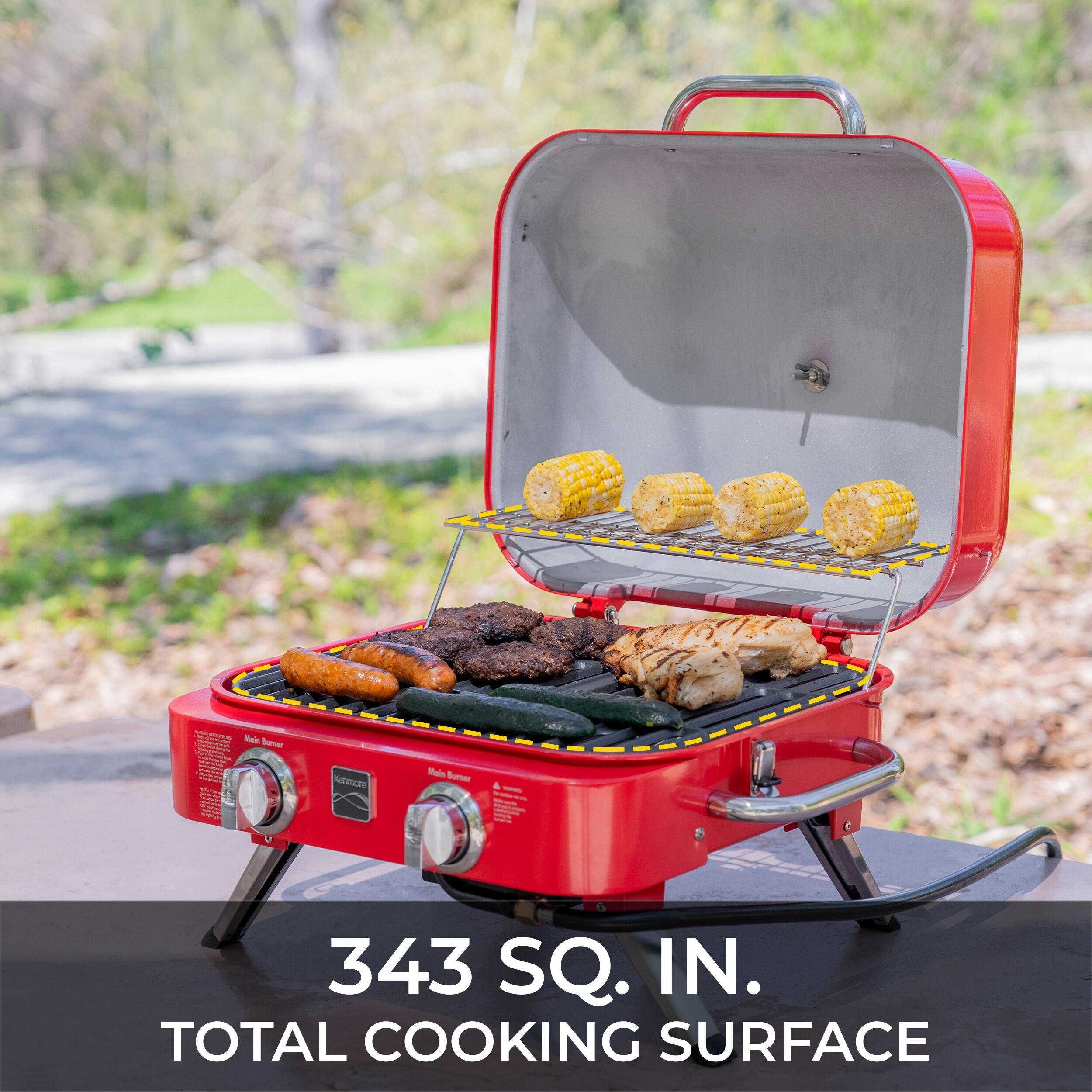 Kenmore 2-Burner Portable Tabletop Retro Gas Grill