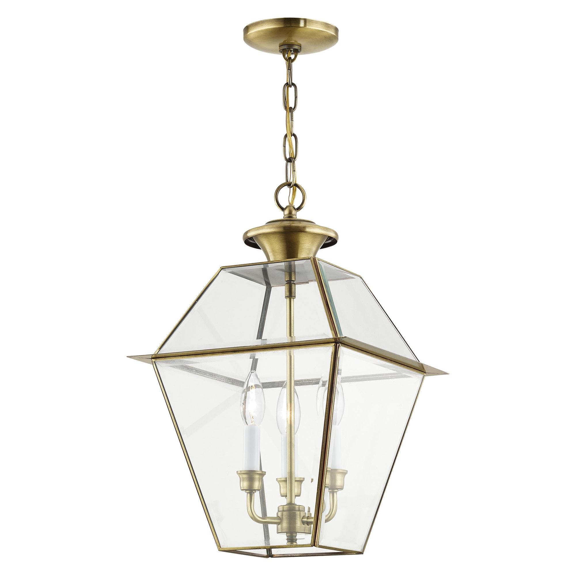 Livex Lighting Westover 3 - Light Pendant in  Antique Brass