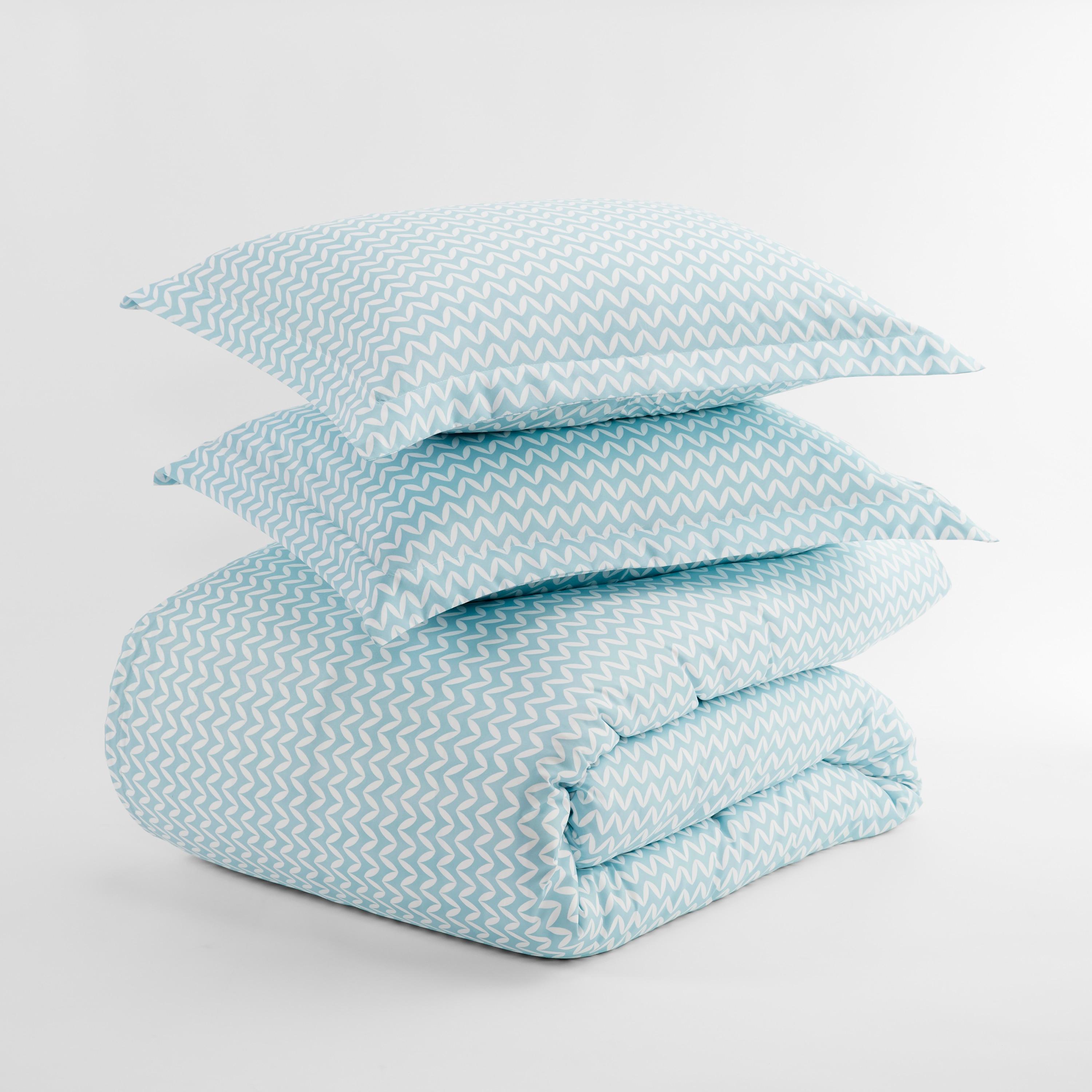 Simply Soft™ Puffed Chevron Pattern Duvet Cover Set