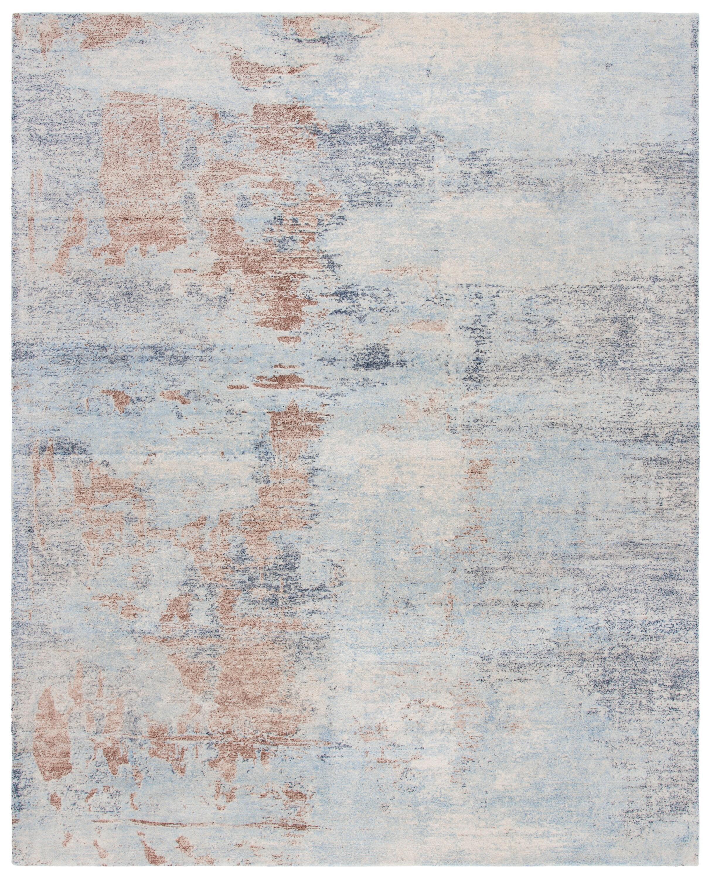 Restoration Vintage RVT113 Hand Tufted Area Rug - Blue/Brown - 8'x10' - Safavieh.