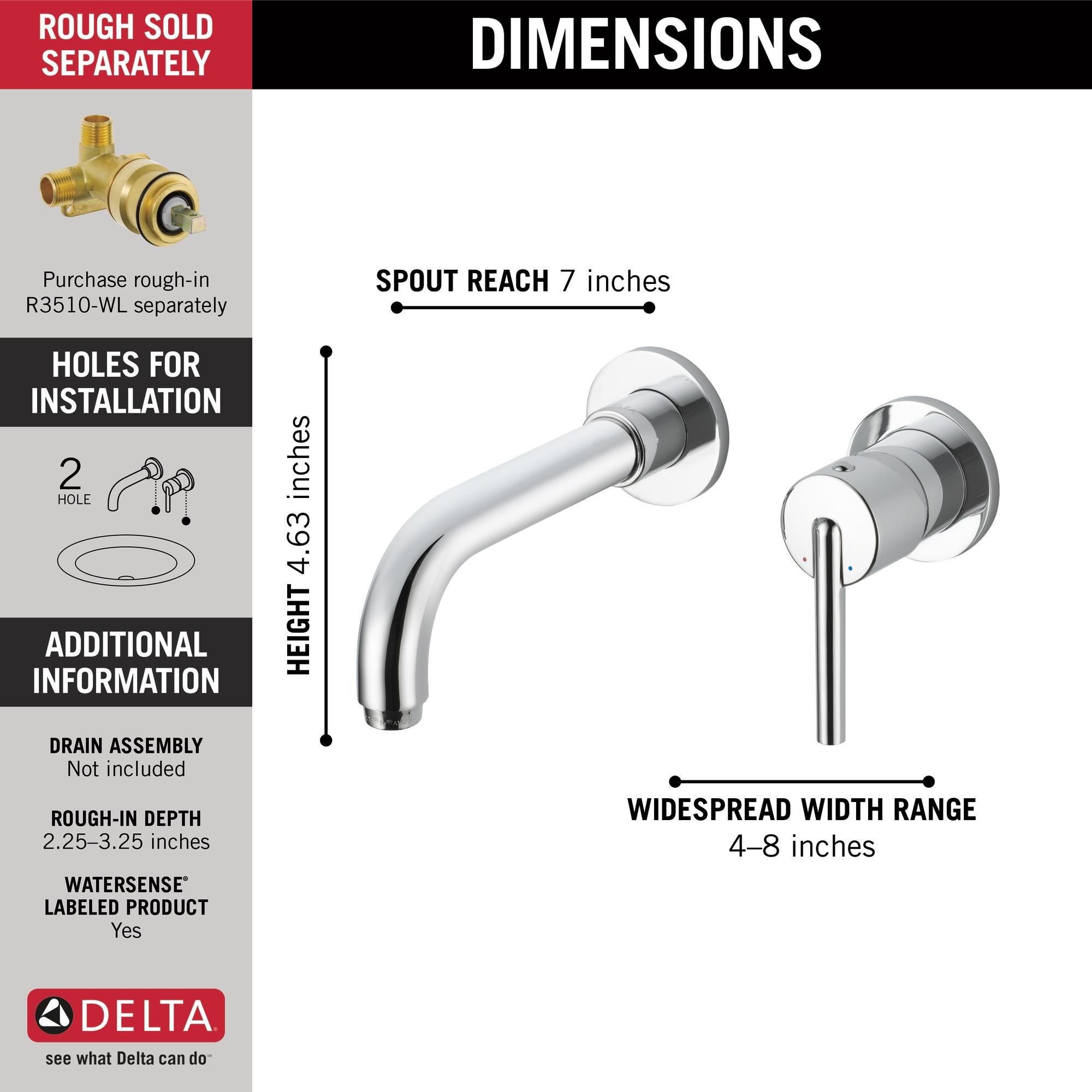 Trinsic Wall Mounted Bathroom Faucet