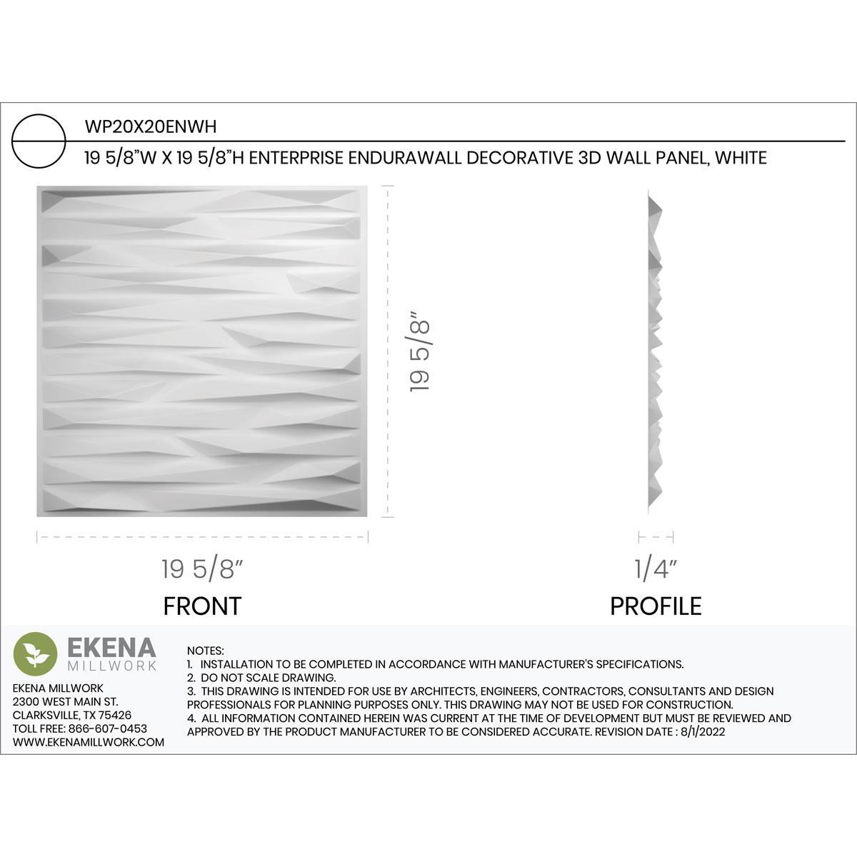 Ekena Millwork Enterprise EnduraWall Decorative 3D Wall Panel