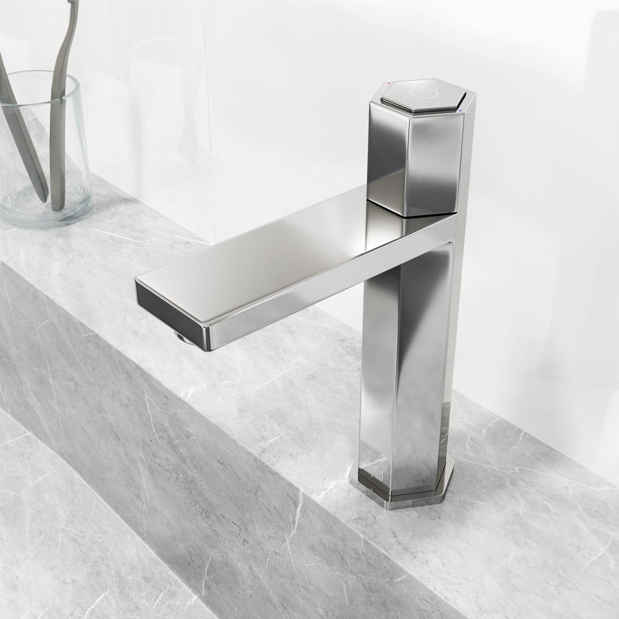 Nova 8" H Single Handle Single Hole Bathroom Faucet