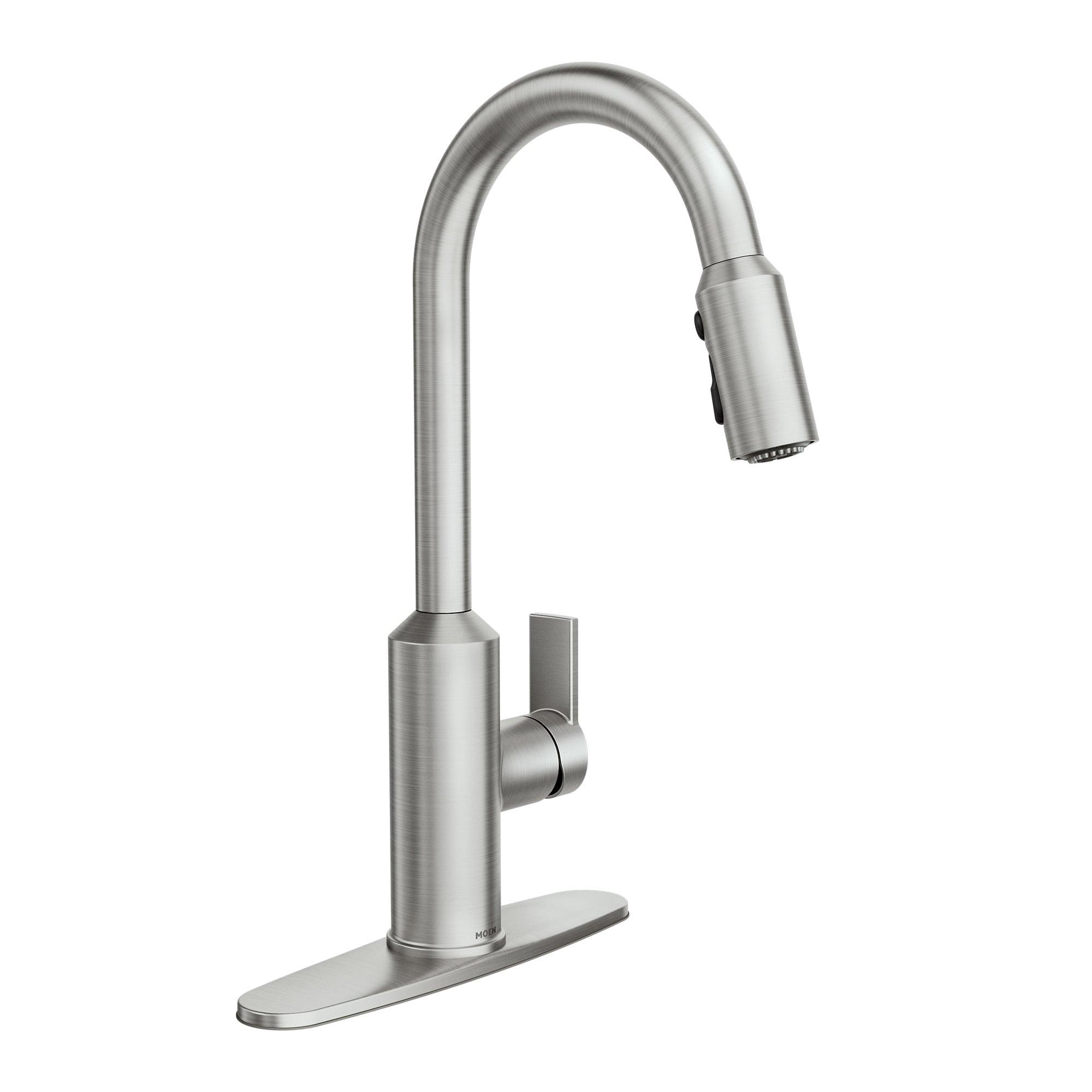 Brushed Nickel Single-Handle Pull-Out Spray Kitchen Faucet
