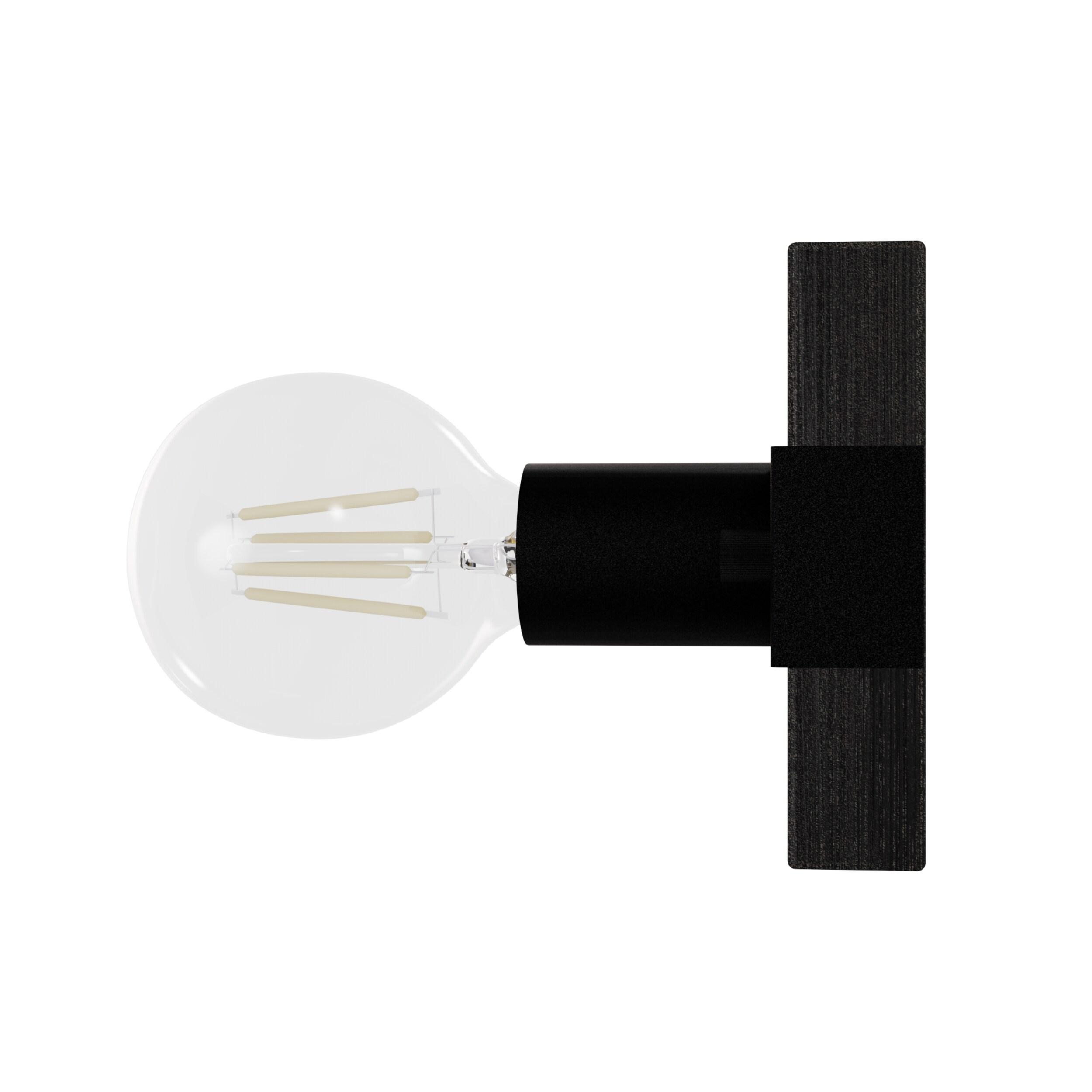 Hunter Fan Donelson Natural Black Iron and Dark Ash Sconce Wall Light Fixture: ETL Listed, Dimmable, Metal Body
