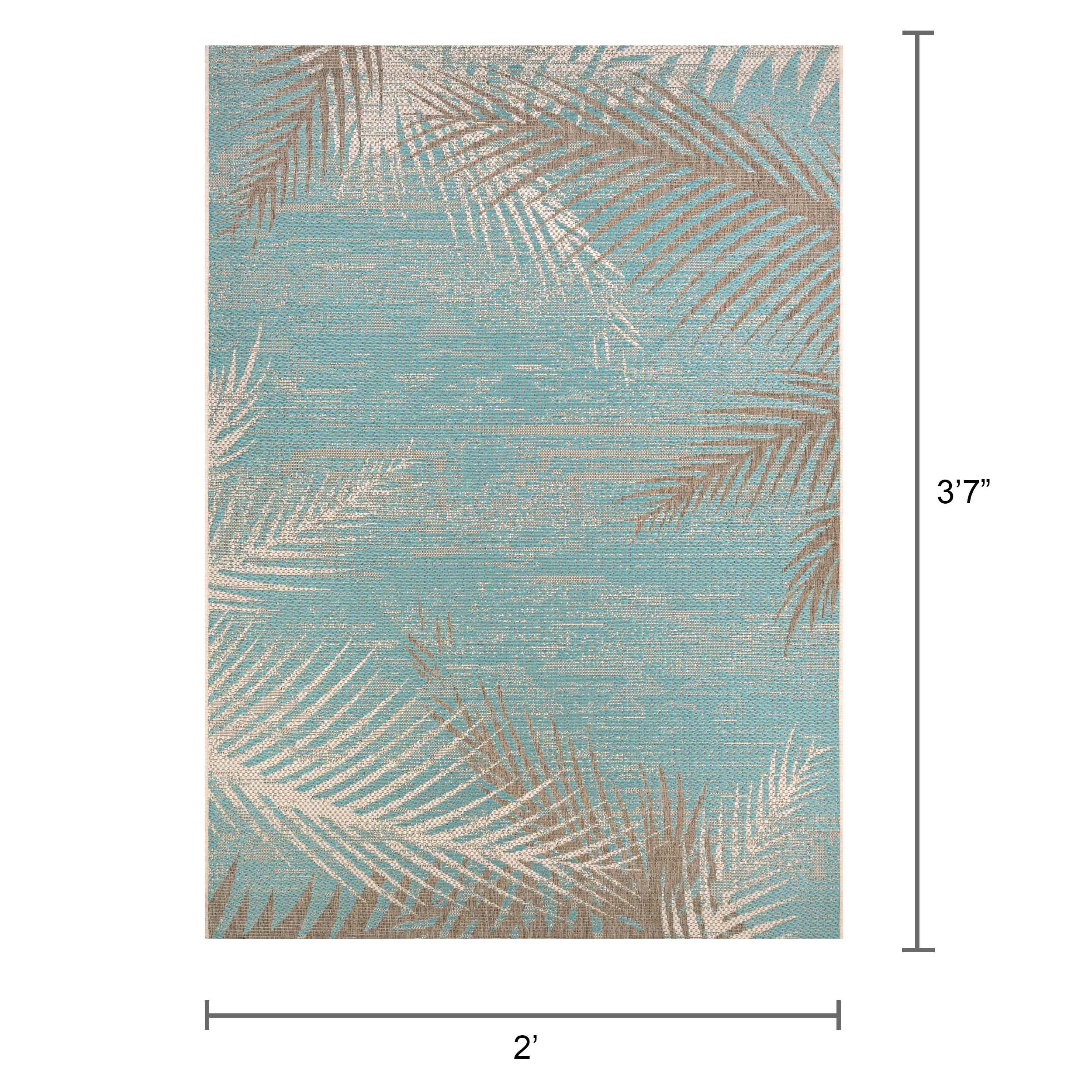 Couristan Monaco Tropical Palms Indoor/Outdoor Area Rug