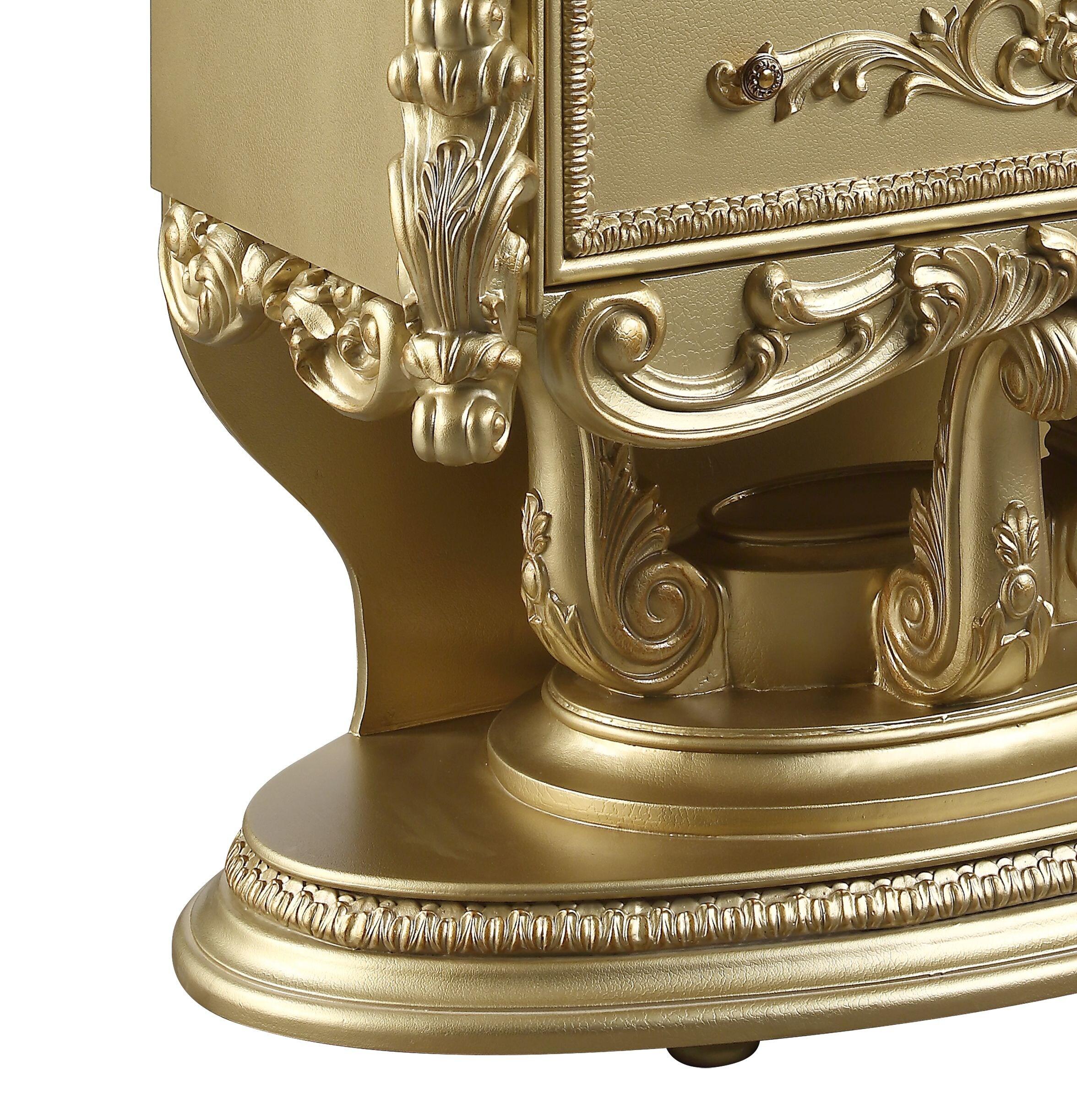47" Bernadette Decorative Storage Drawers Gold Finish - Acme Furniture