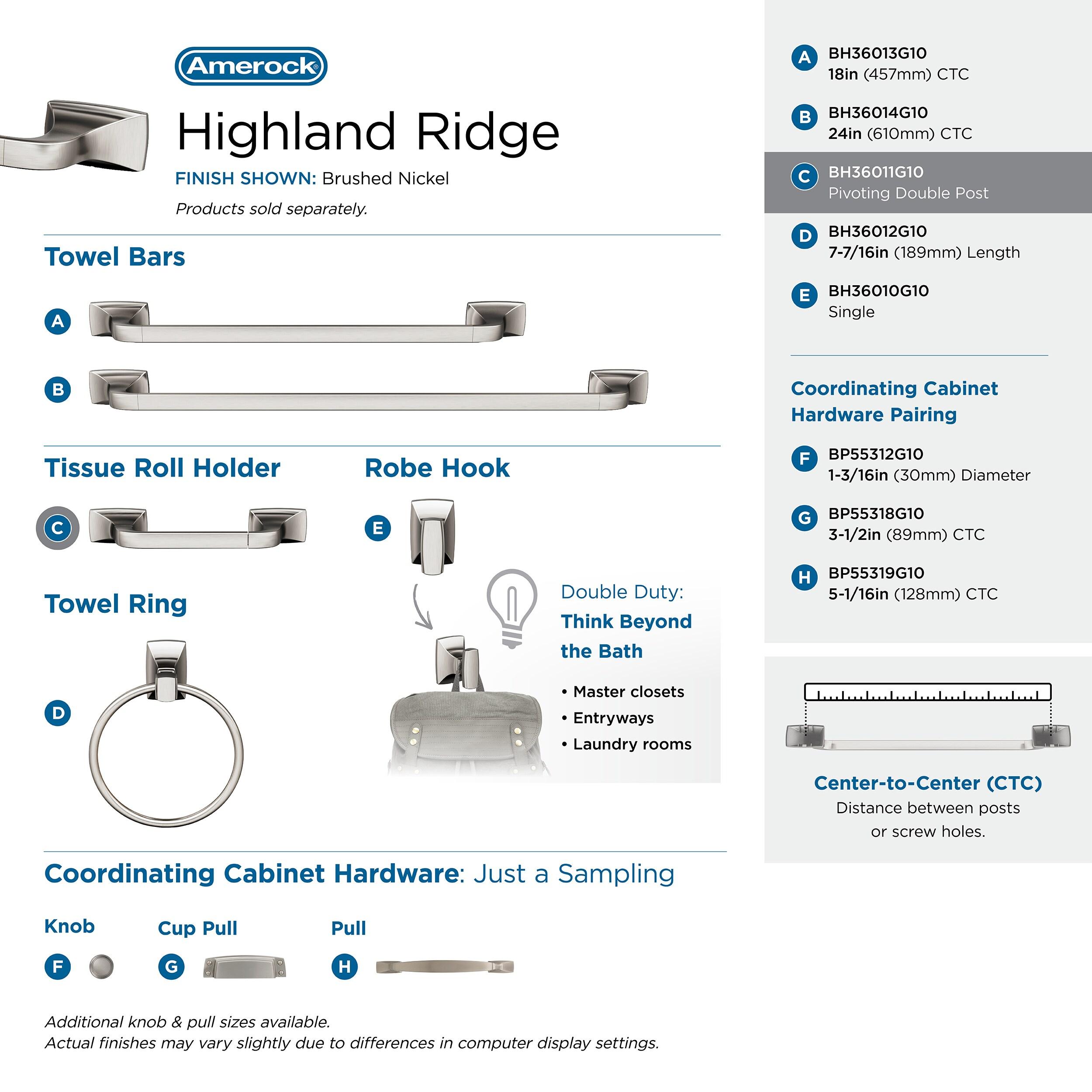 Highland Ridge Wall Mount Toilet Paper Holder