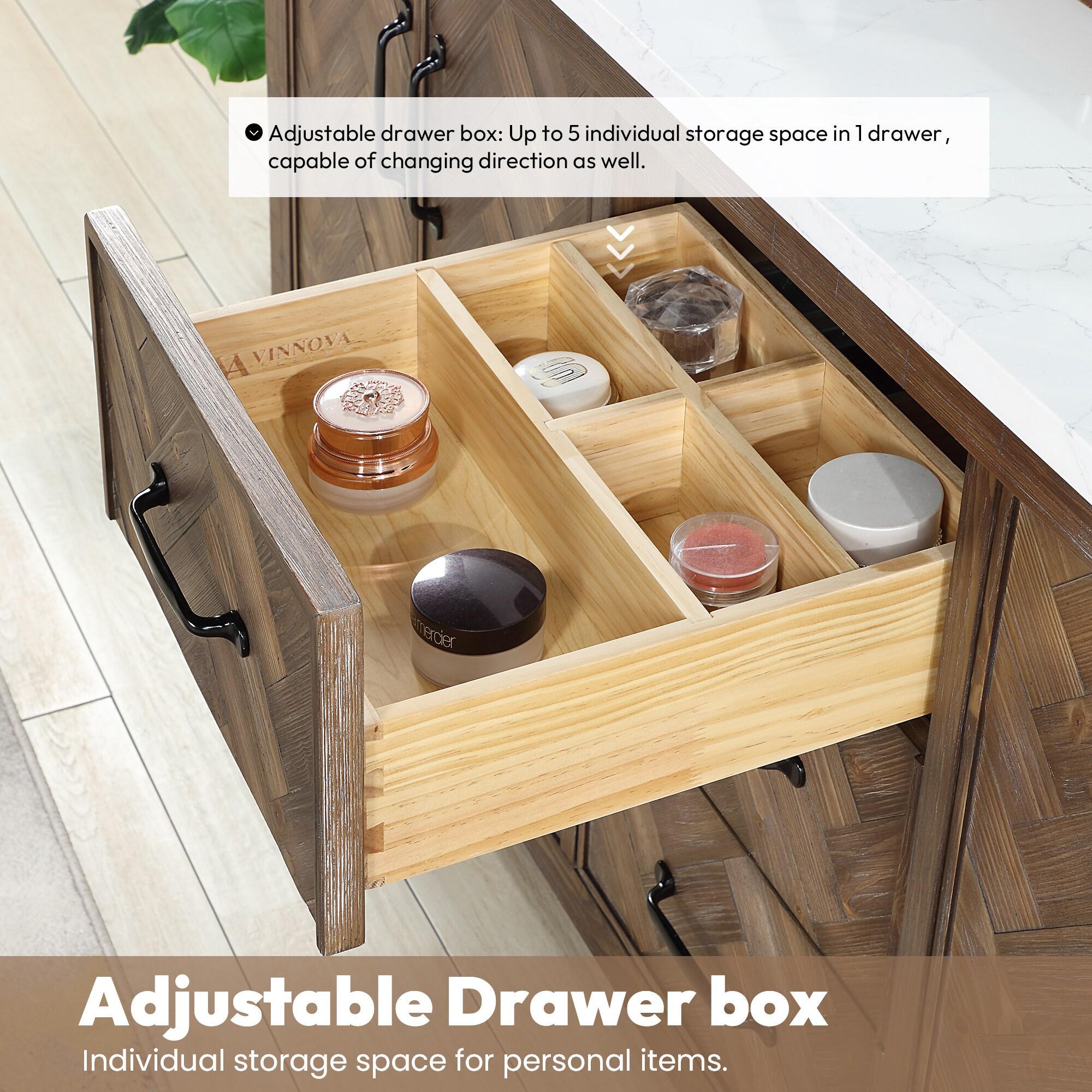 Javier 48" Bath Vanity in Spruce Antique Gray with White Grain Composite Stone