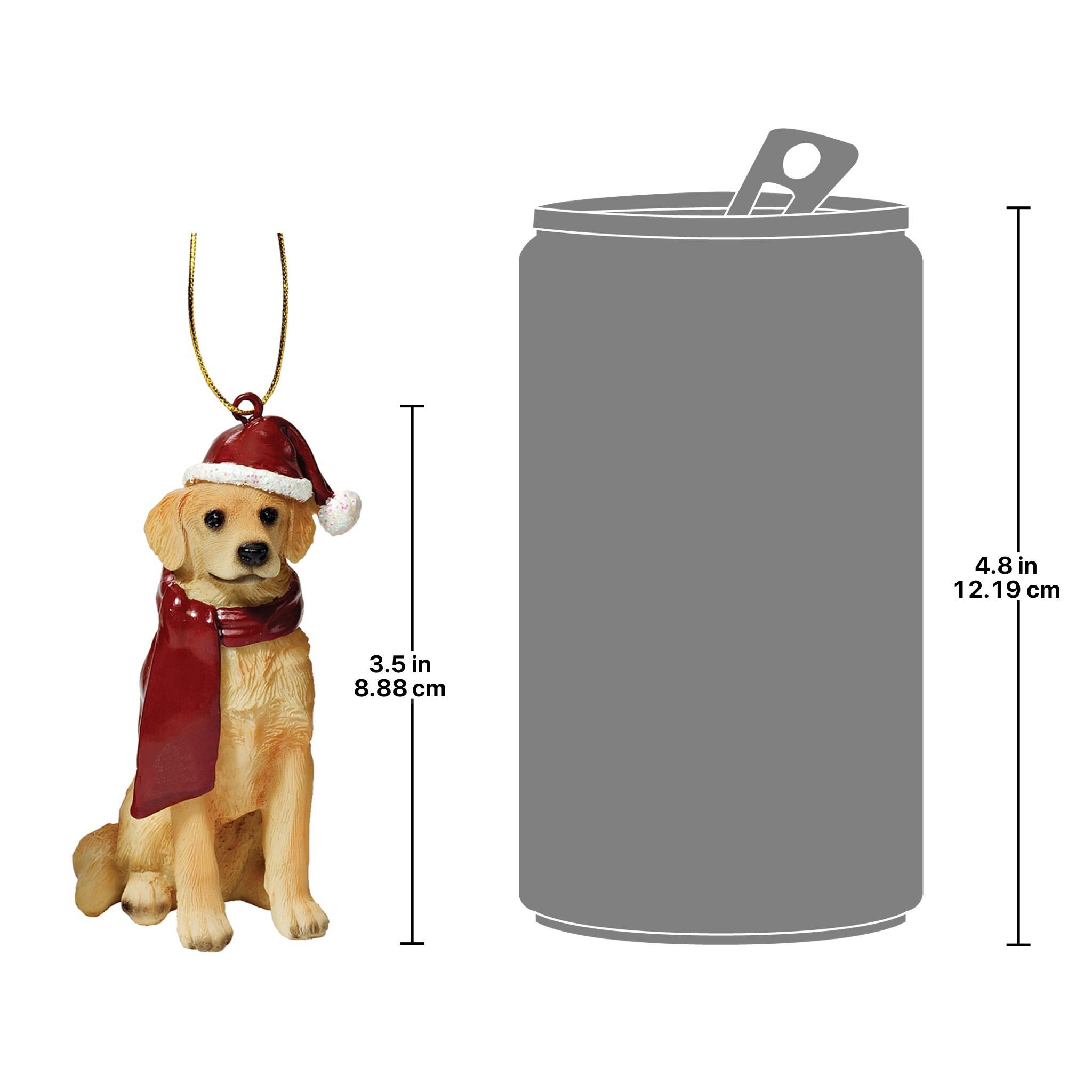 Design Toscano Golden Retriever Holiday Dog Ornament Sculpture