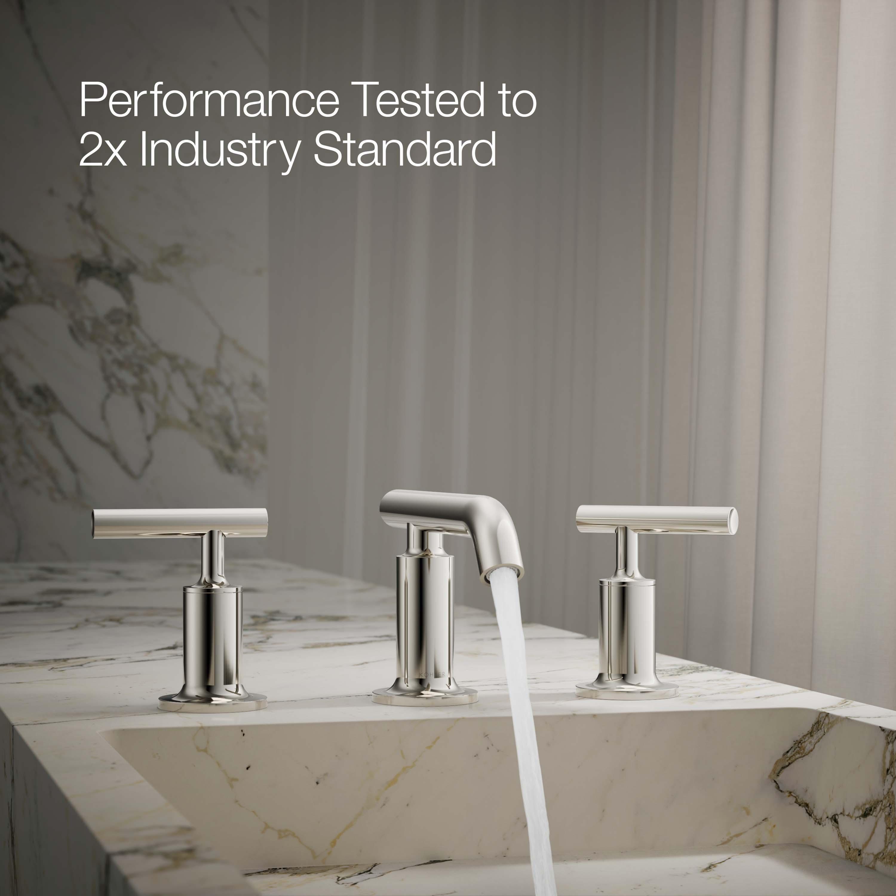 Purist® Widespread Bathroom Faucet with Drain Assembly