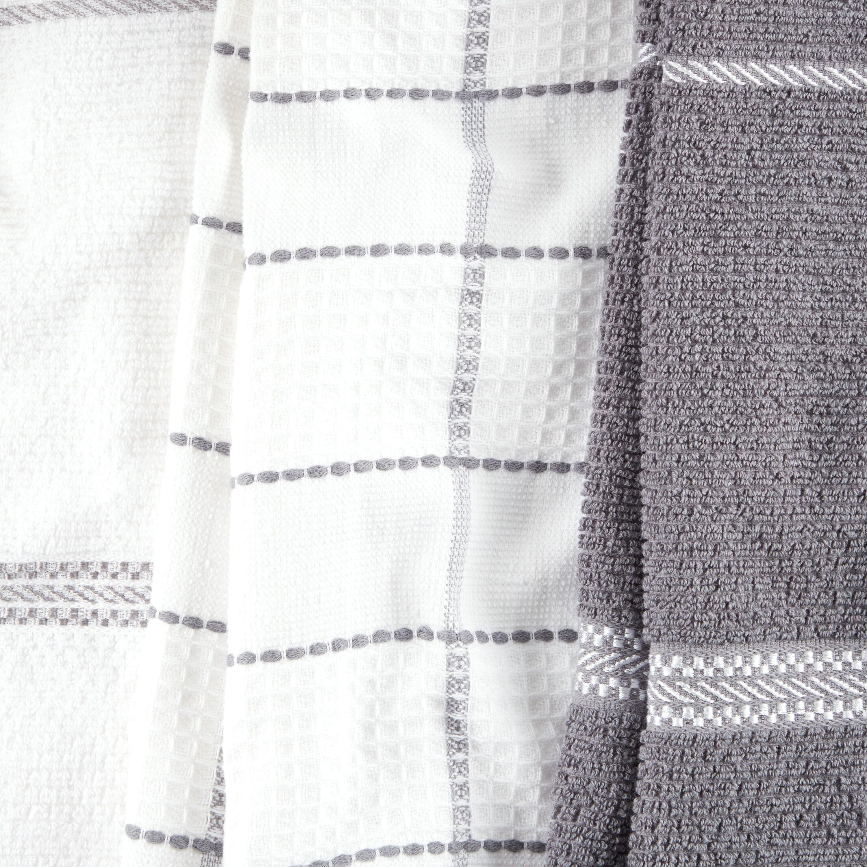 Martha Stewart Martha Stewart Modern Waffle Kitchen Towel Set 6-Pack, Linen, 16"x28" (Set of 6)