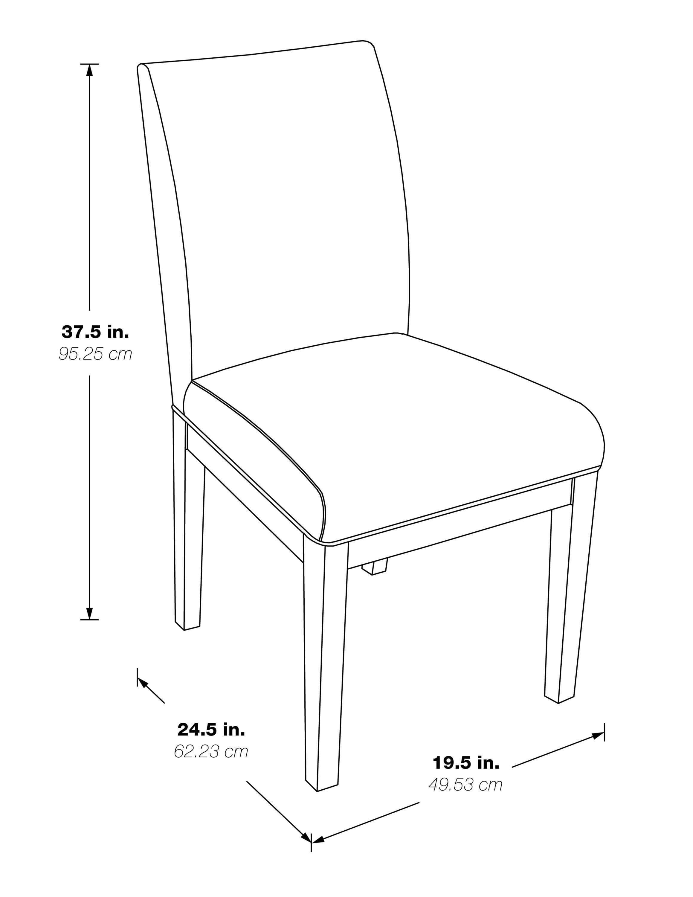 Dakota Parsons Chair Linen - OSP Home Furnishings: Classic Upholstered, Espresso Wood Legs, Easy Clean