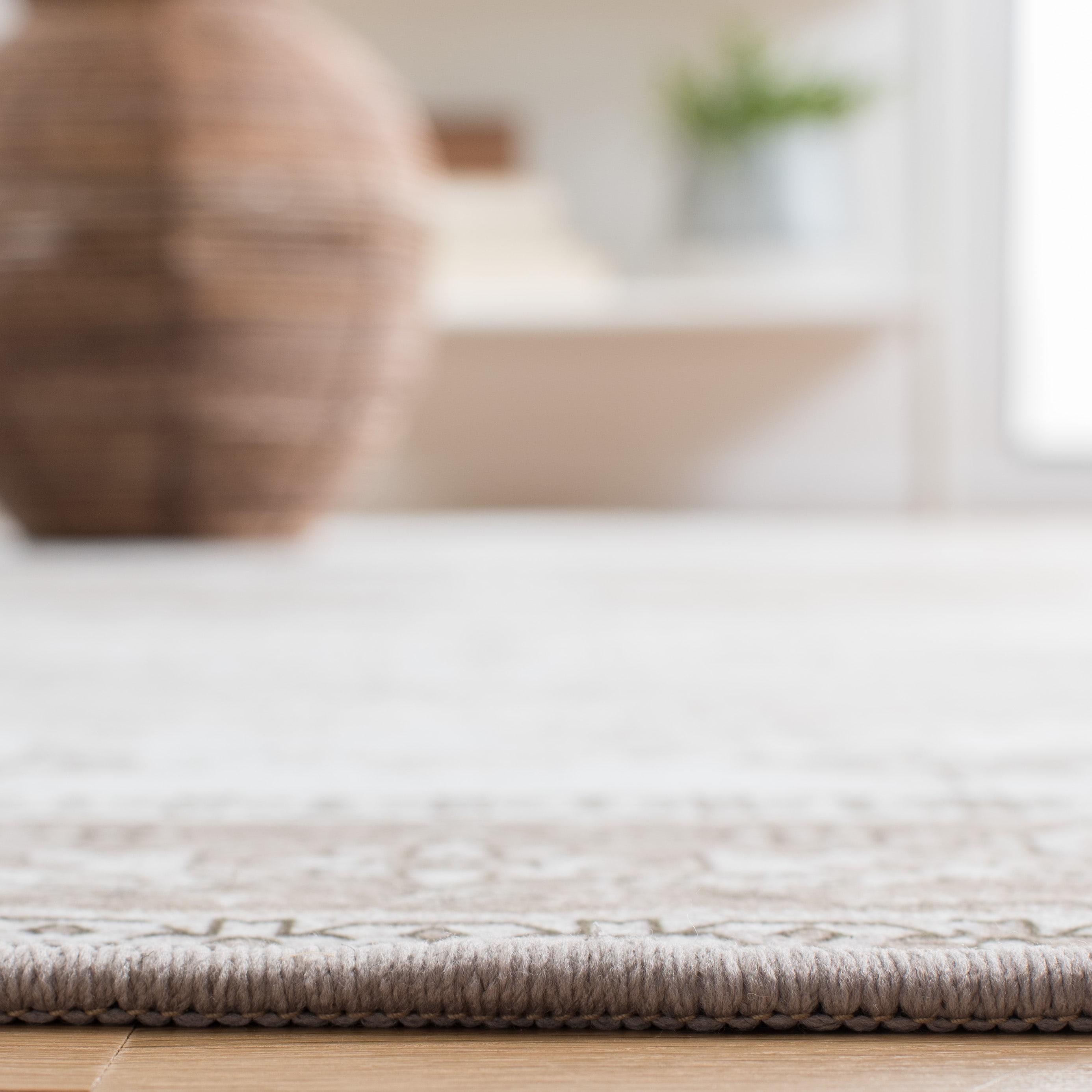 Tucson TSN102 Power Loomed Machine Washable Area Rug - Sage/Ivory - 6'x6' - Safavieh.