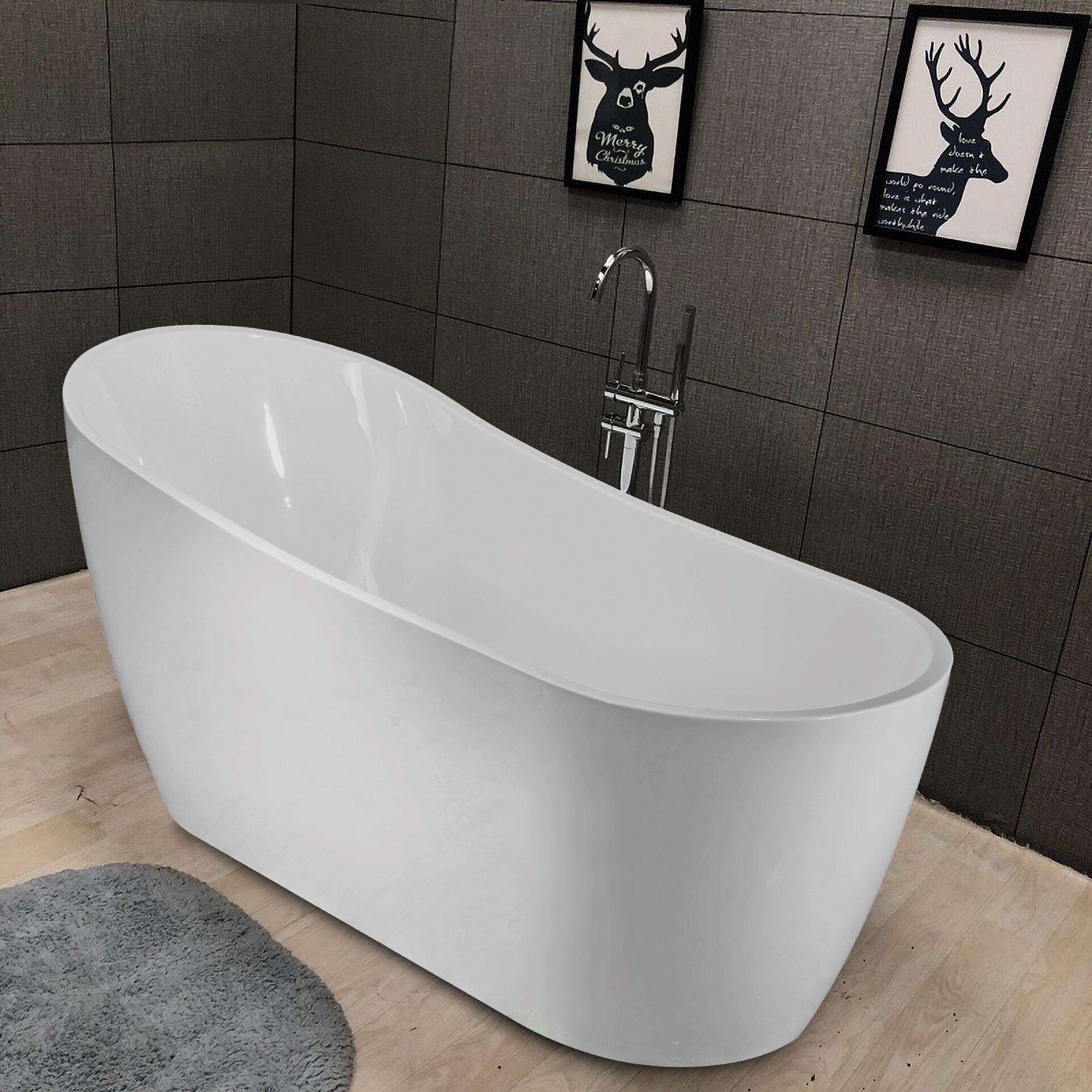 Amara Acrylic Freestanding Soaking Bathtub