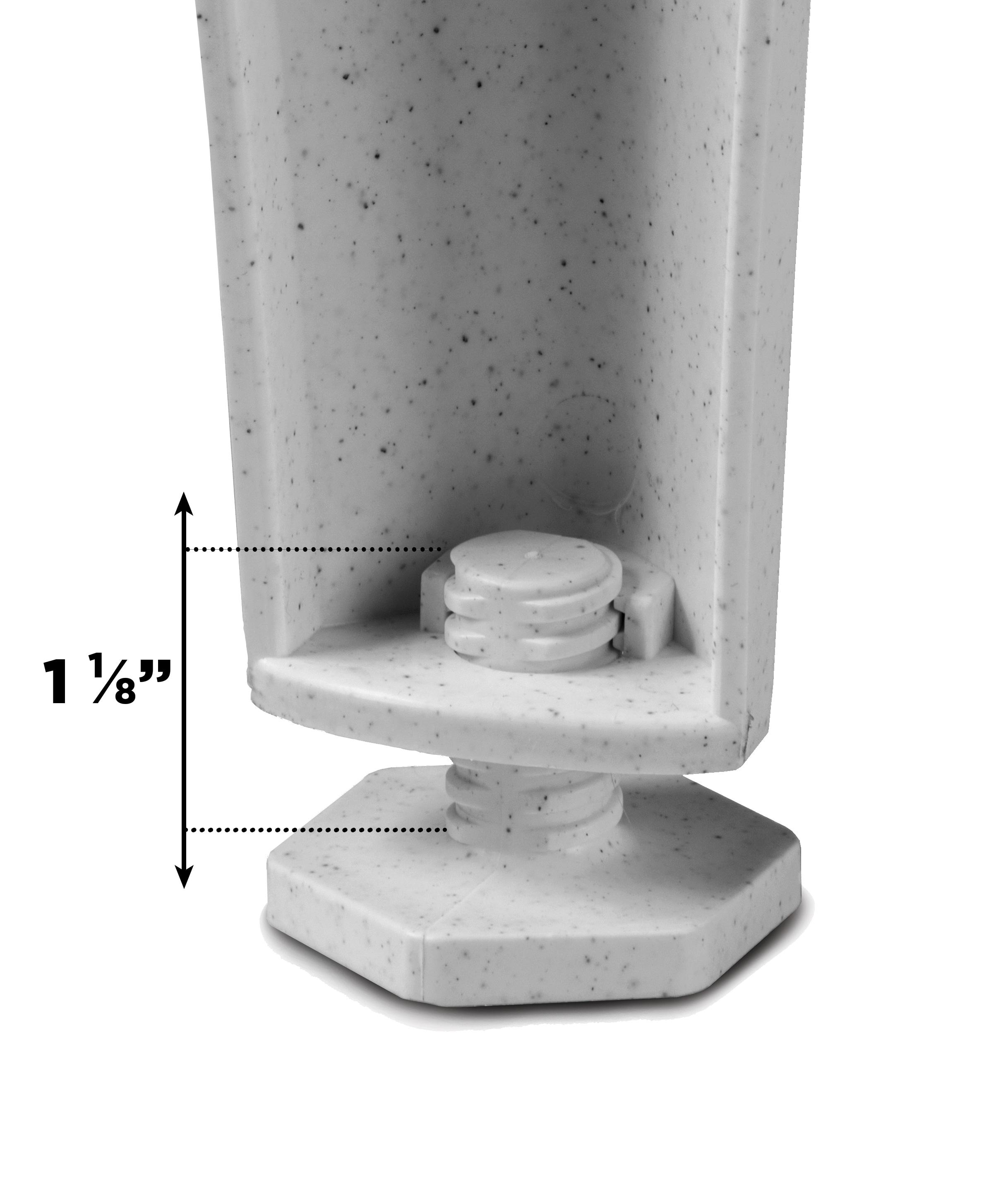 White Stone Freestanding Laundry Sink with Chrome Faucet