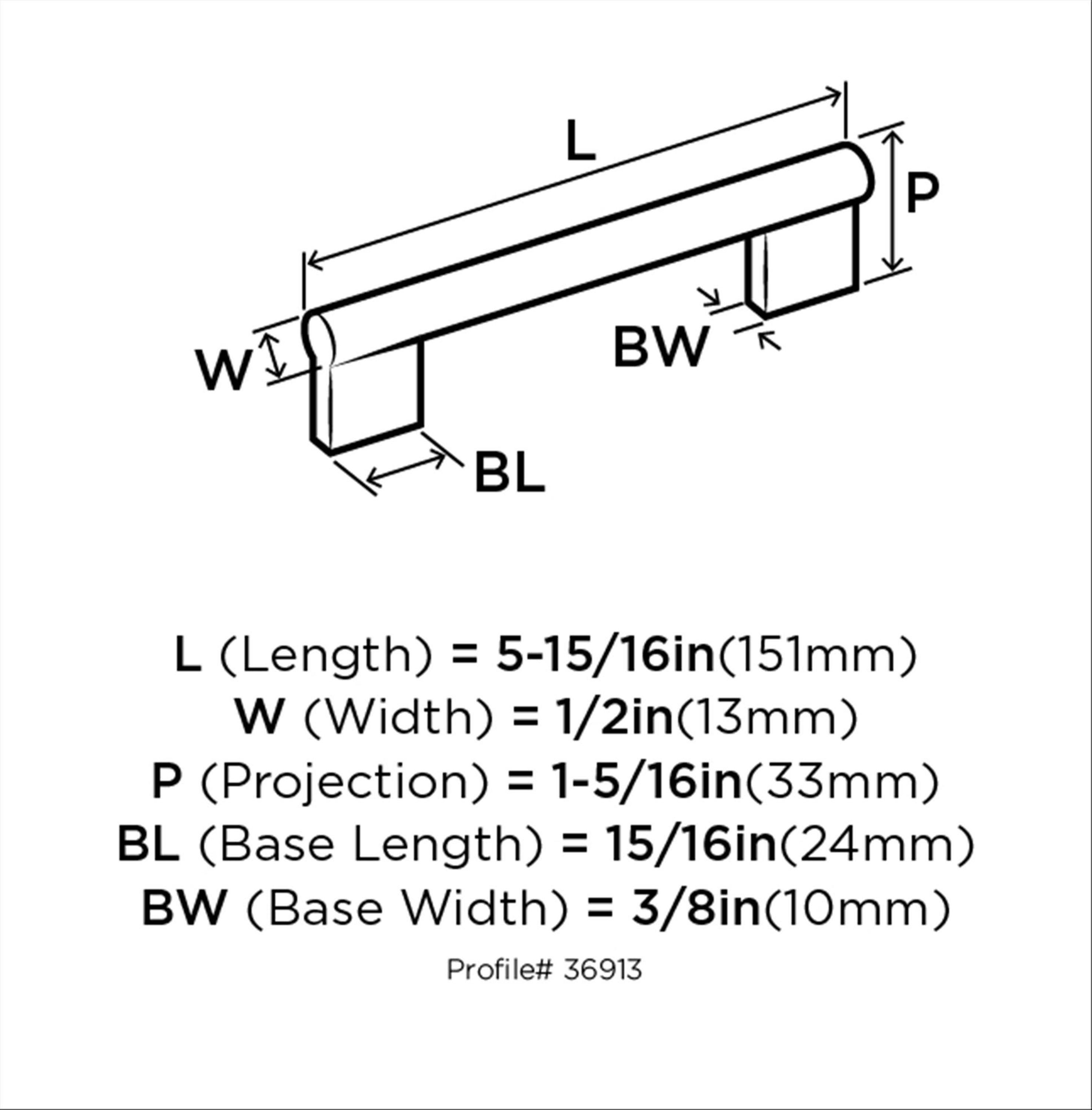 Versa 1/16" Center To Center Bar Pull