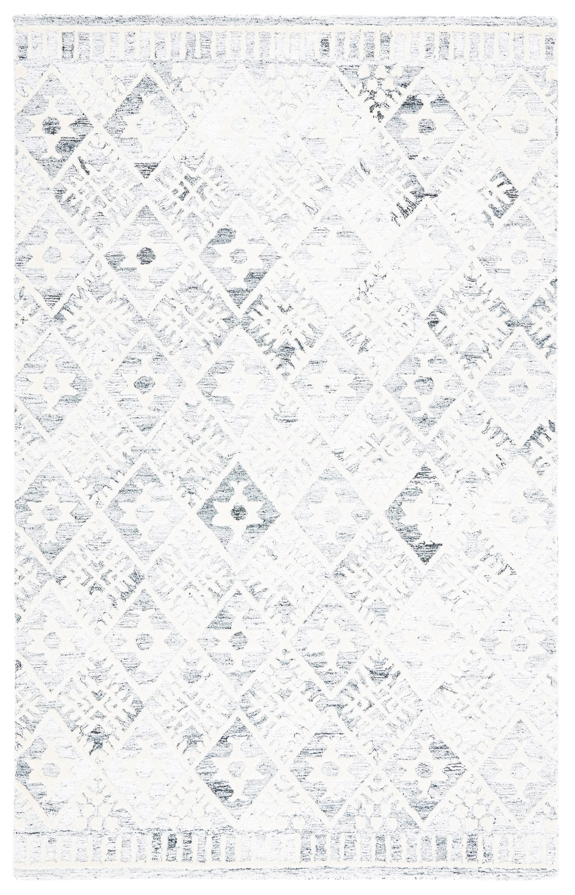 Roslyn ROS803 Hand Tufted Area Rug - Grey/Ivory - 5'x8' - Safavieh.