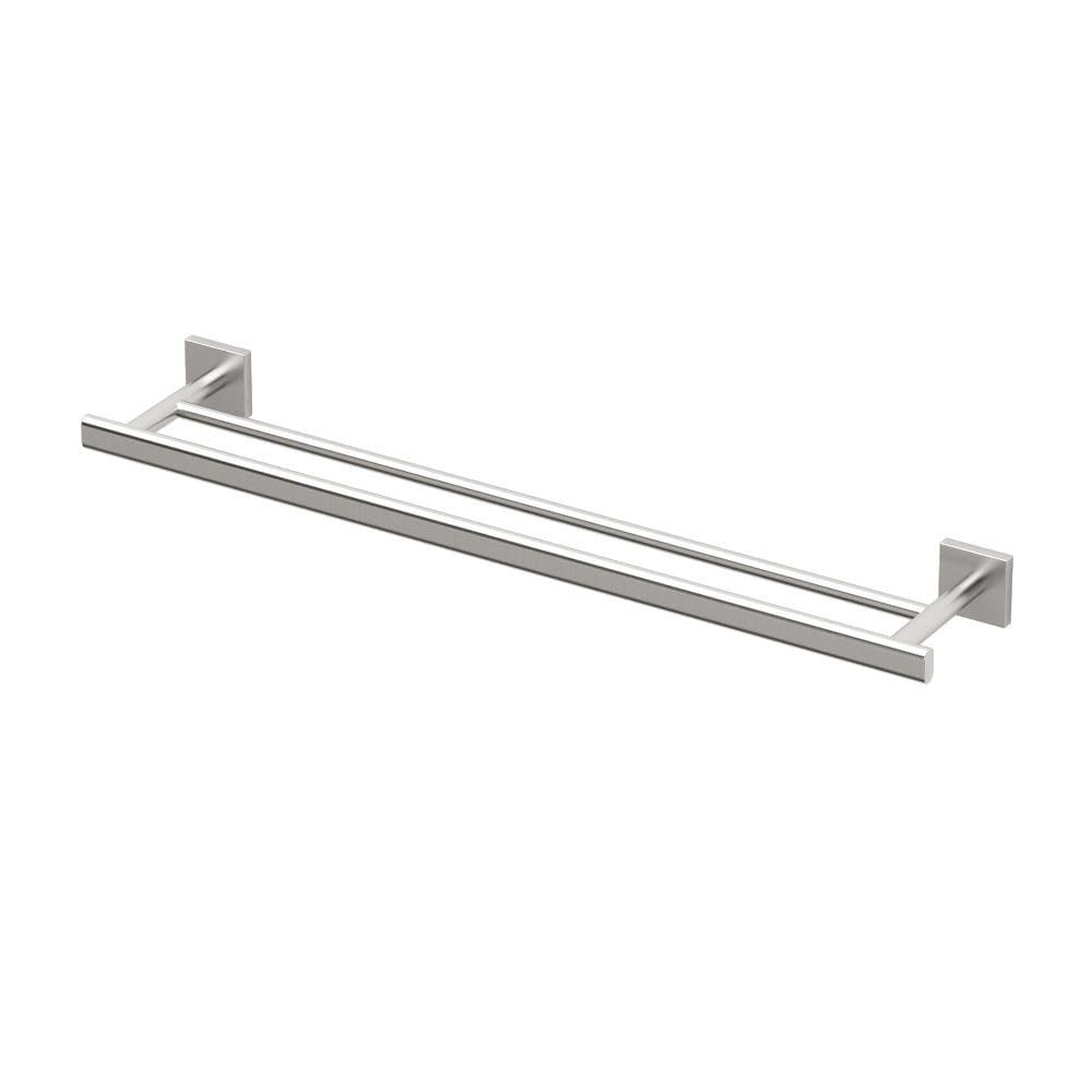 Satin Nickel 24" Wall Mounted Double Towel Bar