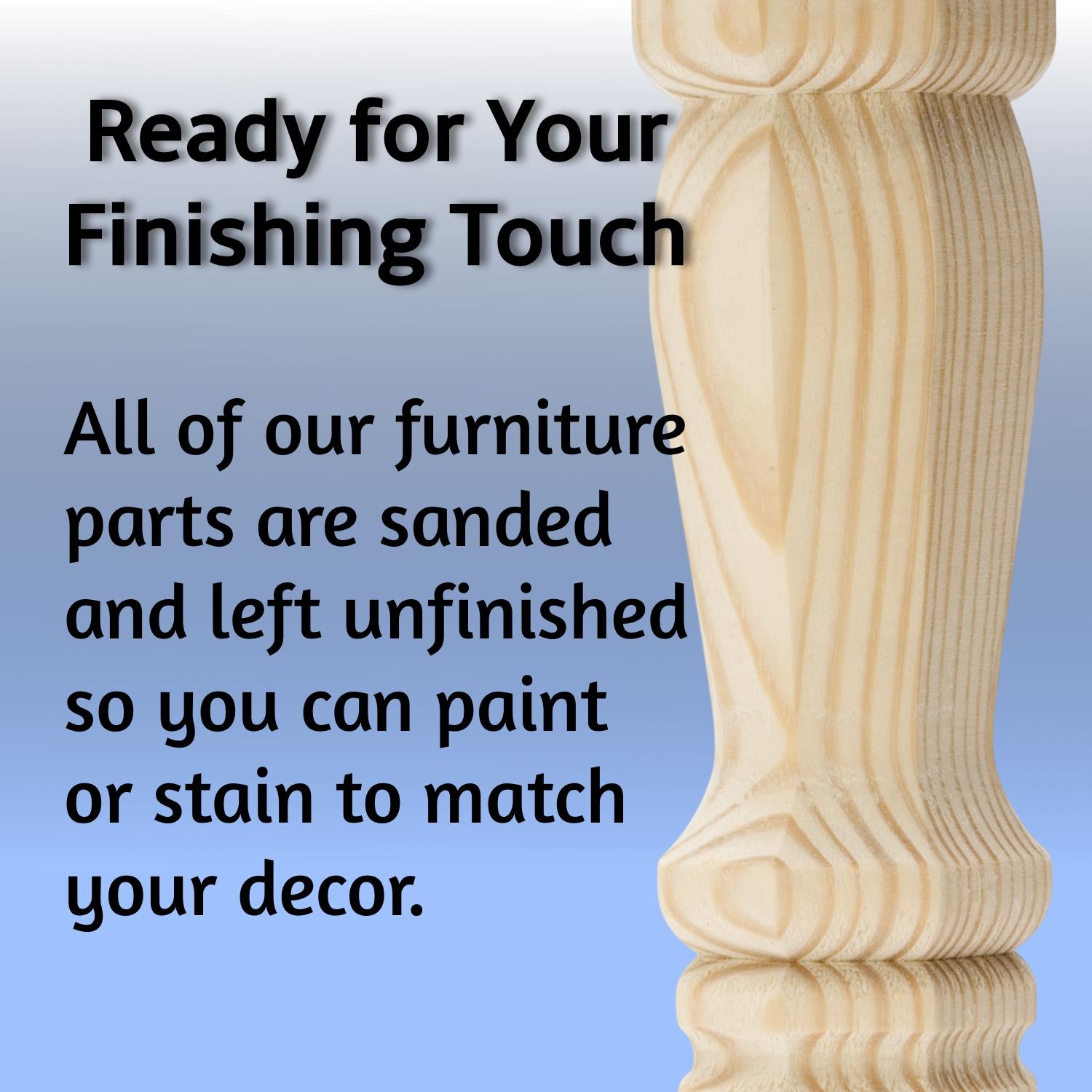 Waddell 6 in. H Traditional Pine Table Leg