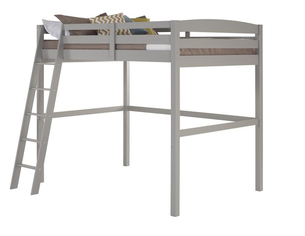 Camaflexi Tribeca Concord Full Size Loft Bed, Gray 100% Solid Wood