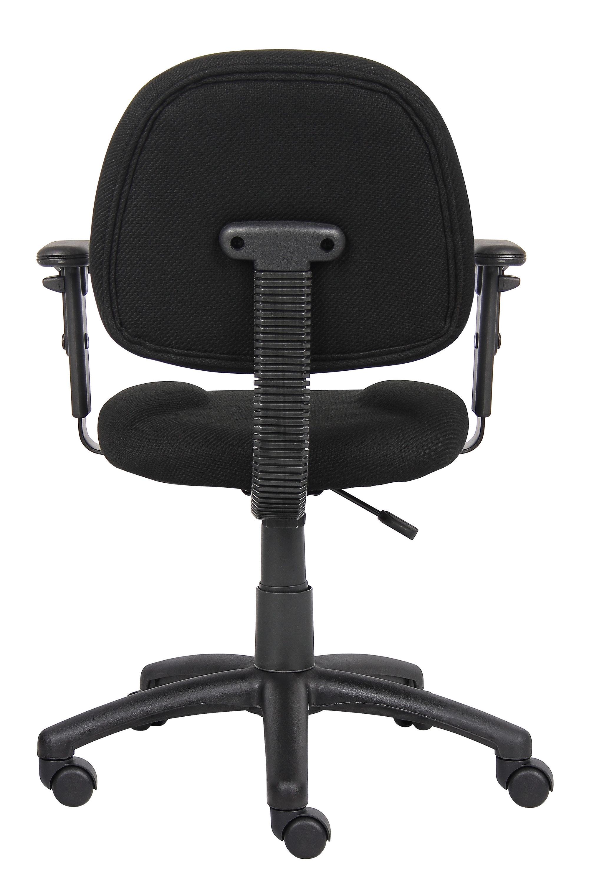 Boss Office Products DX Posture Office Chair with Adjustable Arms in Black