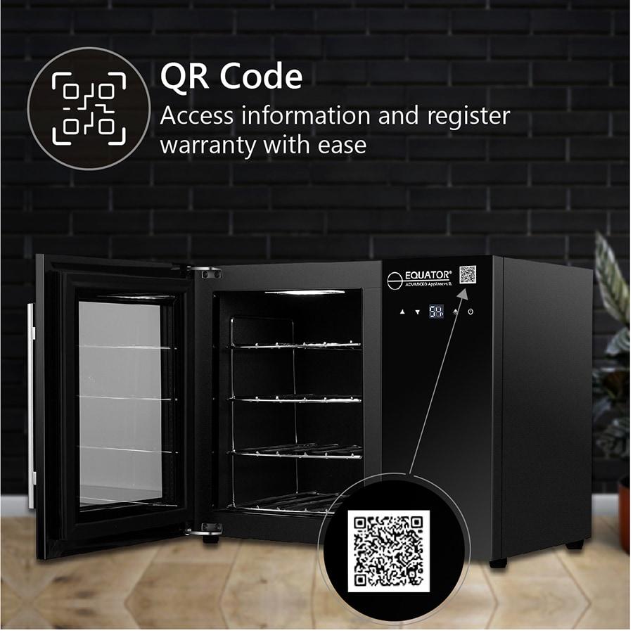 Equator Advanced Appliances 12 Bottles Countertop Wine Refrigerator Black Touch Control 110V