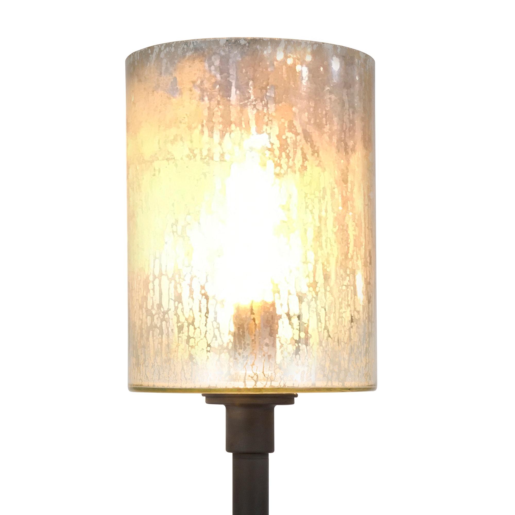 Numit 68" Blackened Bronze Floor Lamp with Mercury Glass Shade