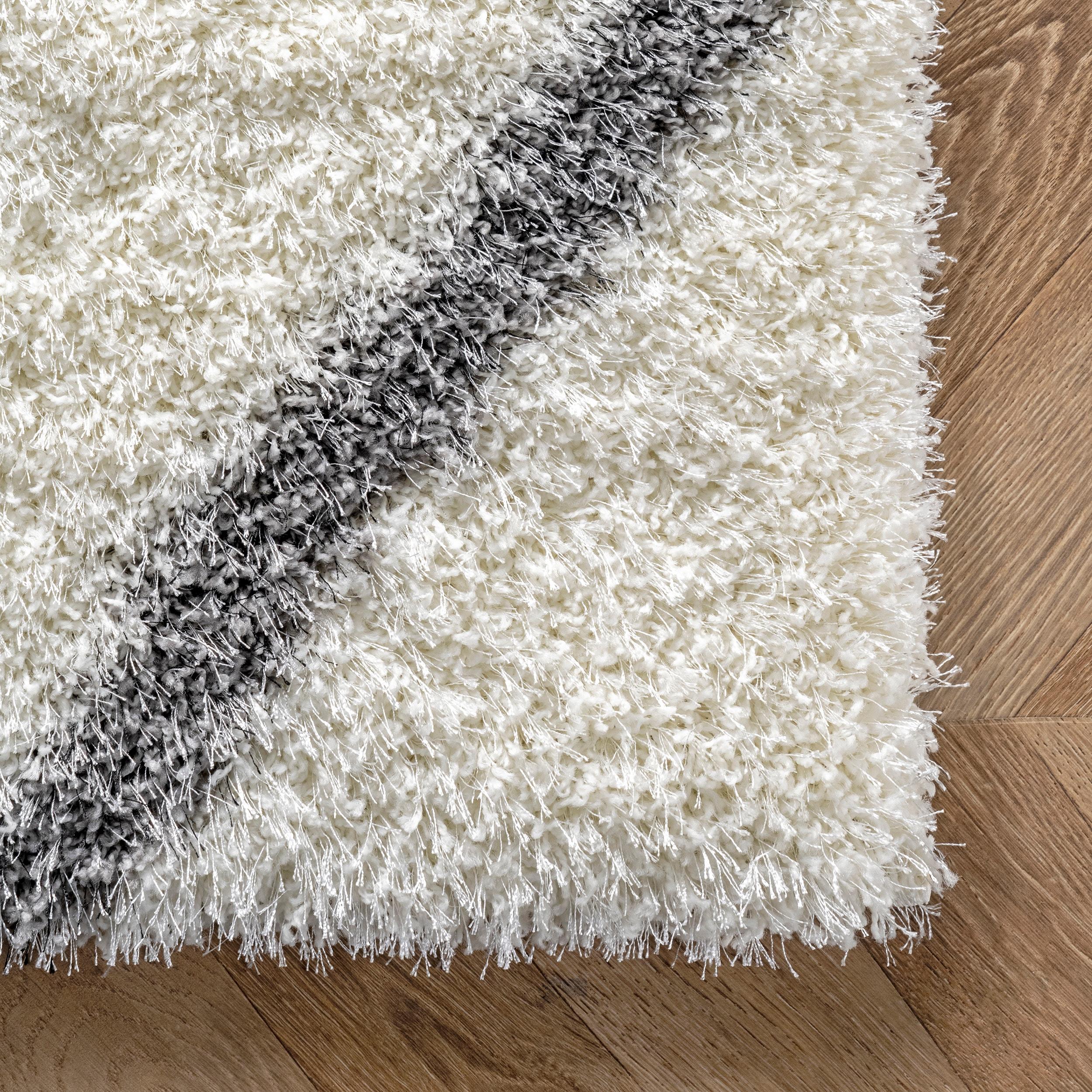 nuLOOM Diamond Soft & Plush Shag Runner Rug, 2' 8" x 8', Gray