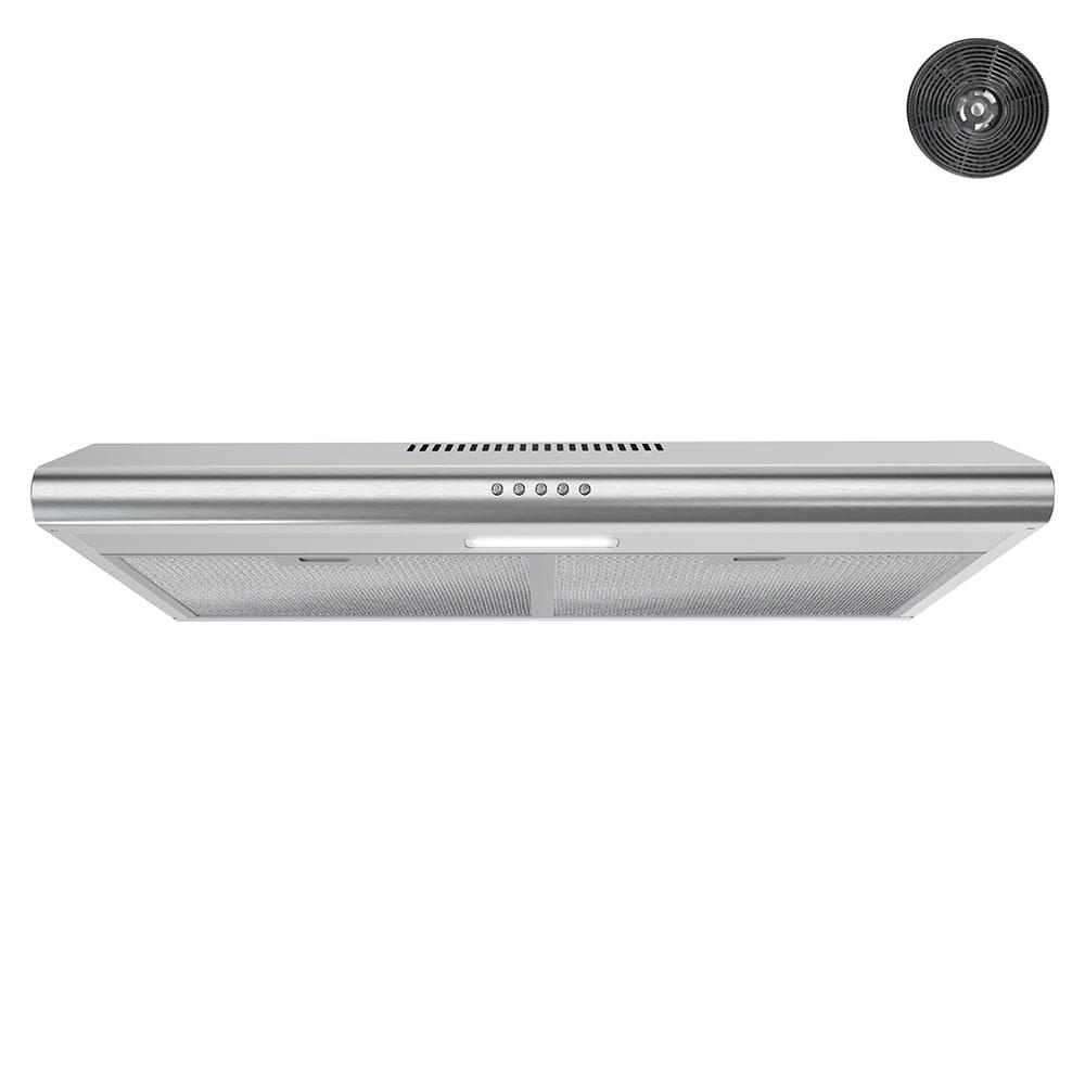 Streamline Giovanni 30" 80 Cubic Feet Per Minute Convertible Under Cabinet Range Hood with Mesh Filter and Light Included