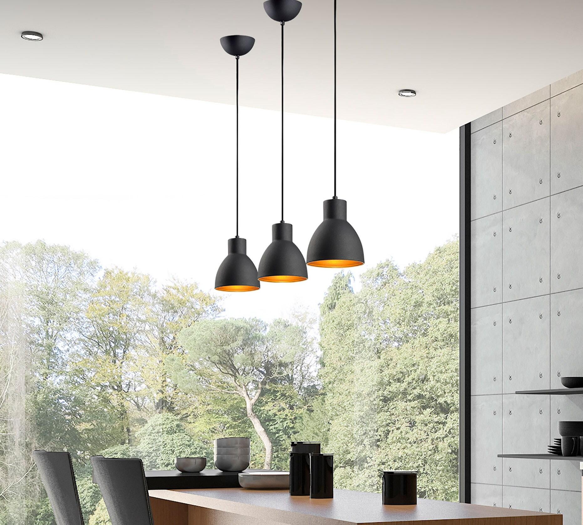 Maxim 11022BKGLD 8.75 in. Cora 1-Light Pendant Ceiling Light, Black & Gold