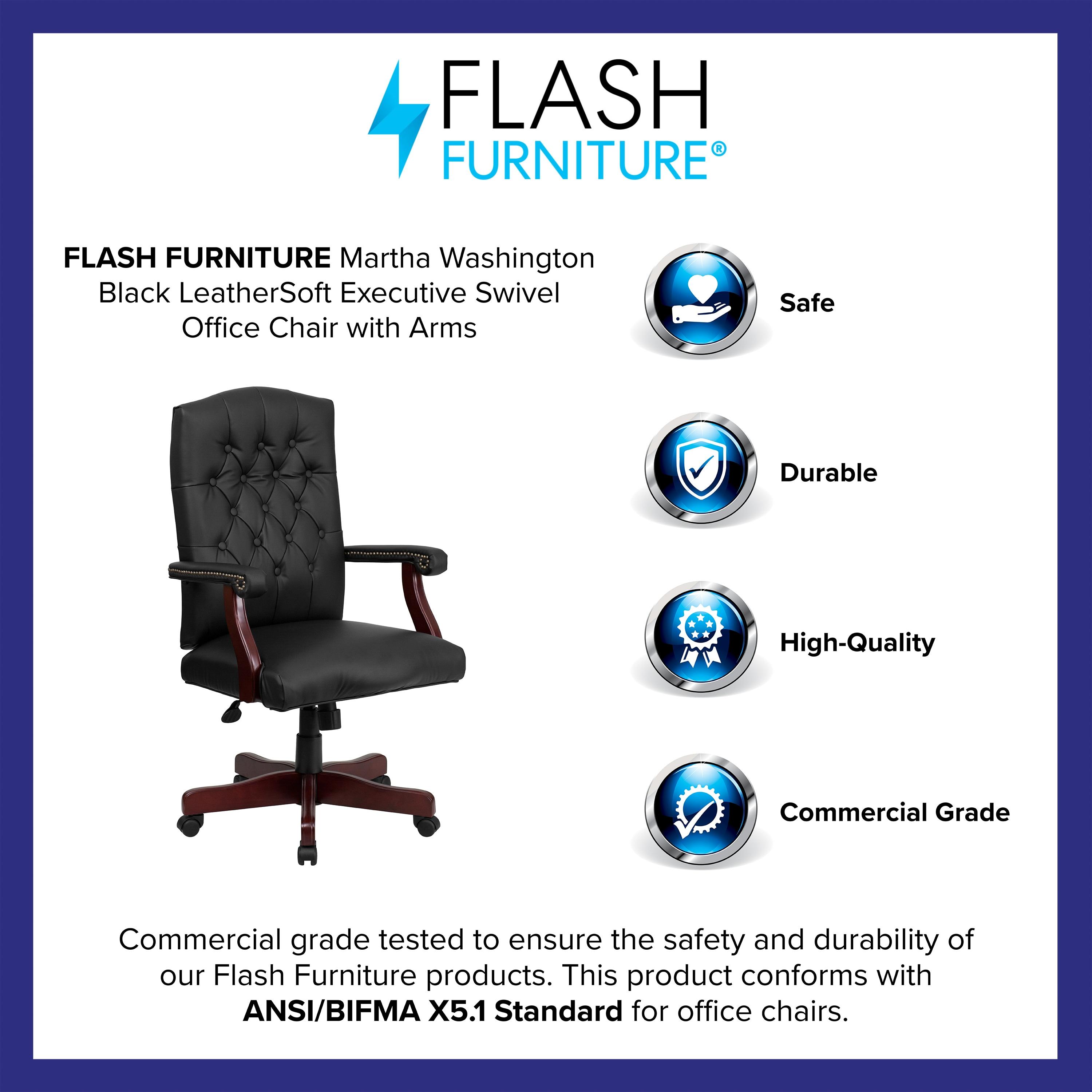 Flash Furniture Executive Swivel Office Chair with Arms