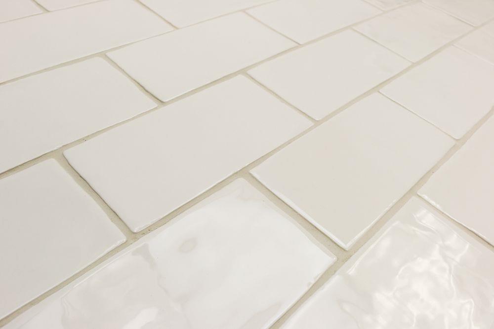 Barcelona 3x6 Blanco Polished Ceramic Subway Wall Tile (5.38 Sq. Ft. / Case)