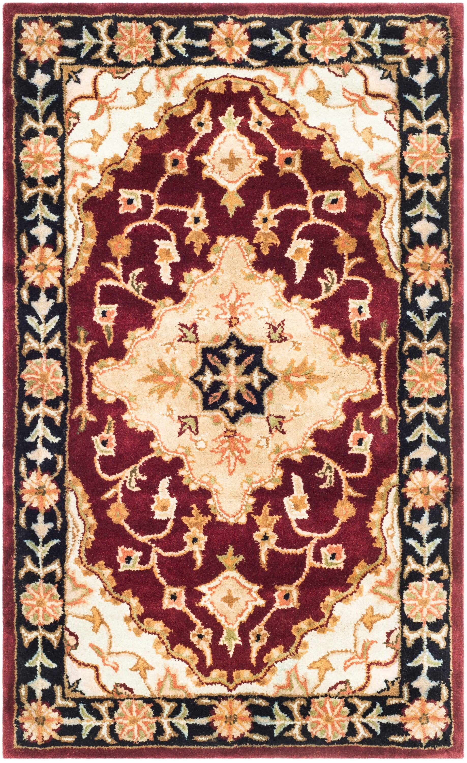 Heritage HG760 Handmade Accent Rug - 3'x5' - Red/Black - Safavieh