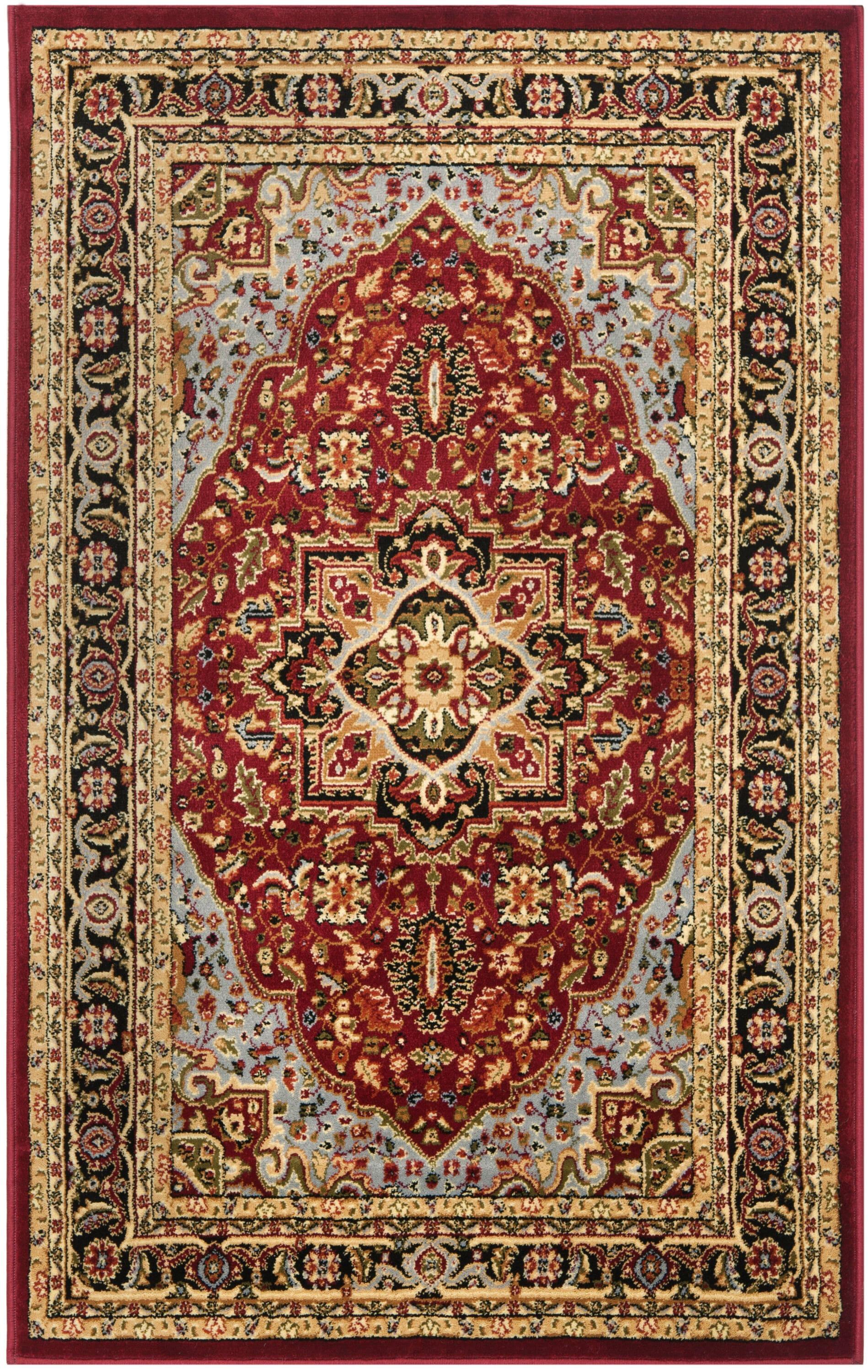 Lyndhurst LNH330 Power Loomed Area Rug - Red/Black - 3'3"x5'3" - Safavieh.