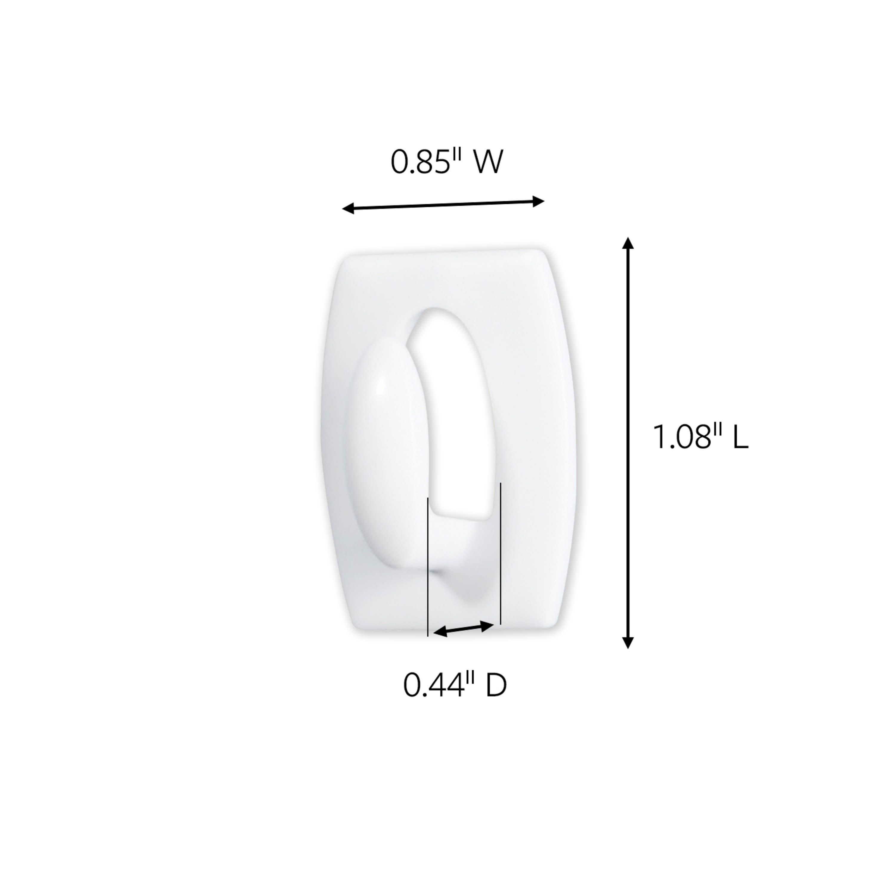 Command Mini Wall Hooks, White, Damage Free Decorating, 18 Hooks and 24 Command Strips