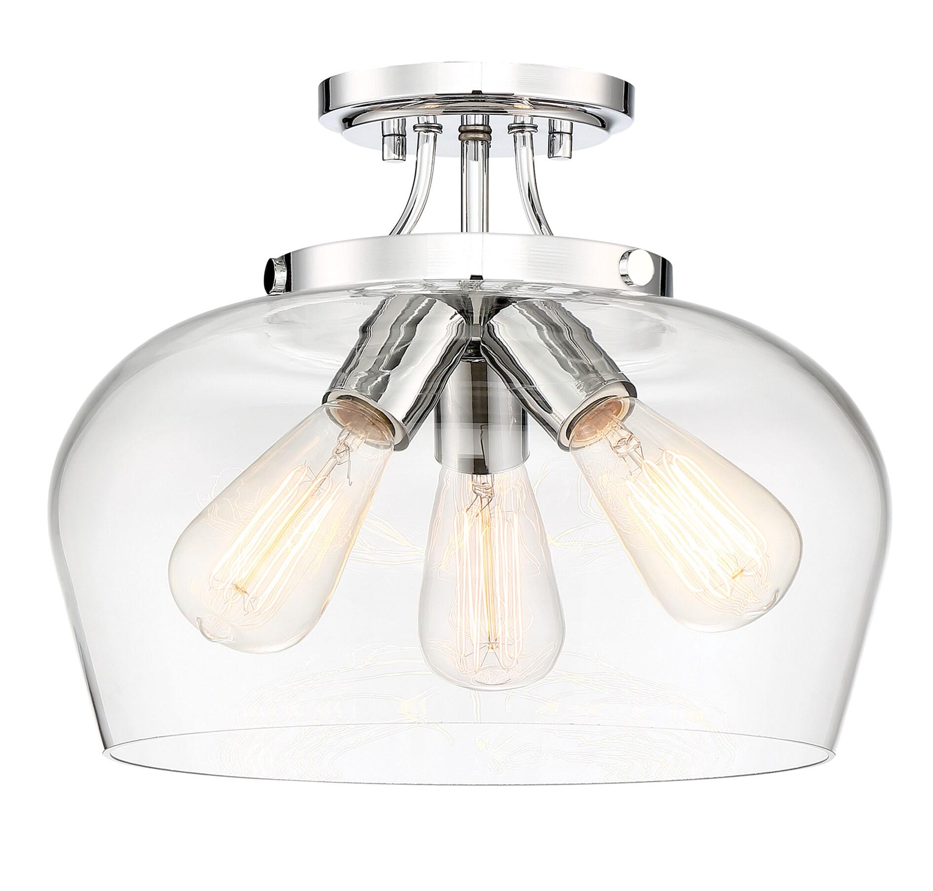 Savoy House Octave 3 - Light Semi-Flush Mount in  Polished Chrome