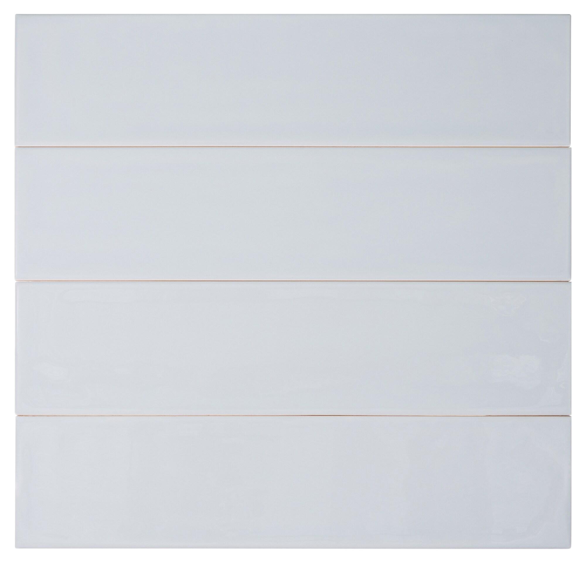 Perfecto-Mirabella 4-in. x 16-in. Subway Metal Look Glossy Ceramic Wall Tile