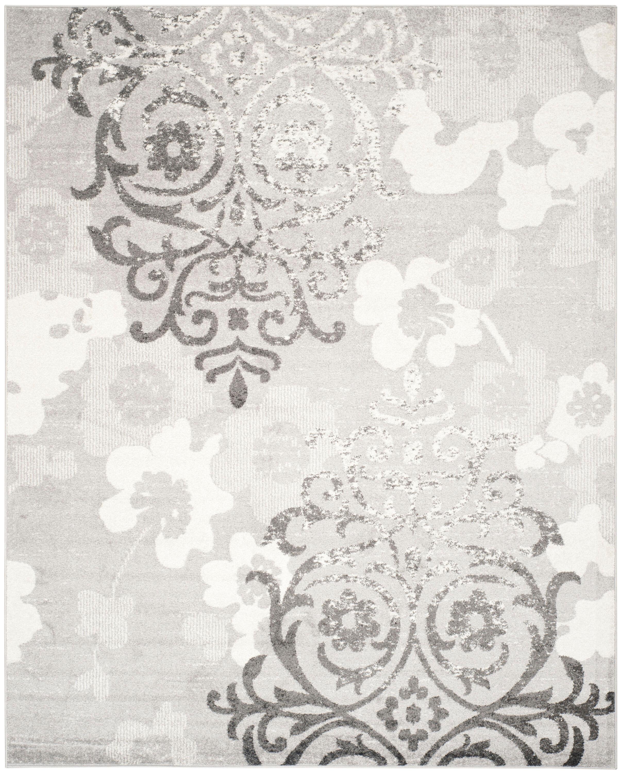 Adirondack ADR114 Machine Made Indoor Area Rug - Silver/Ivory - 9'x12' - Safavieh