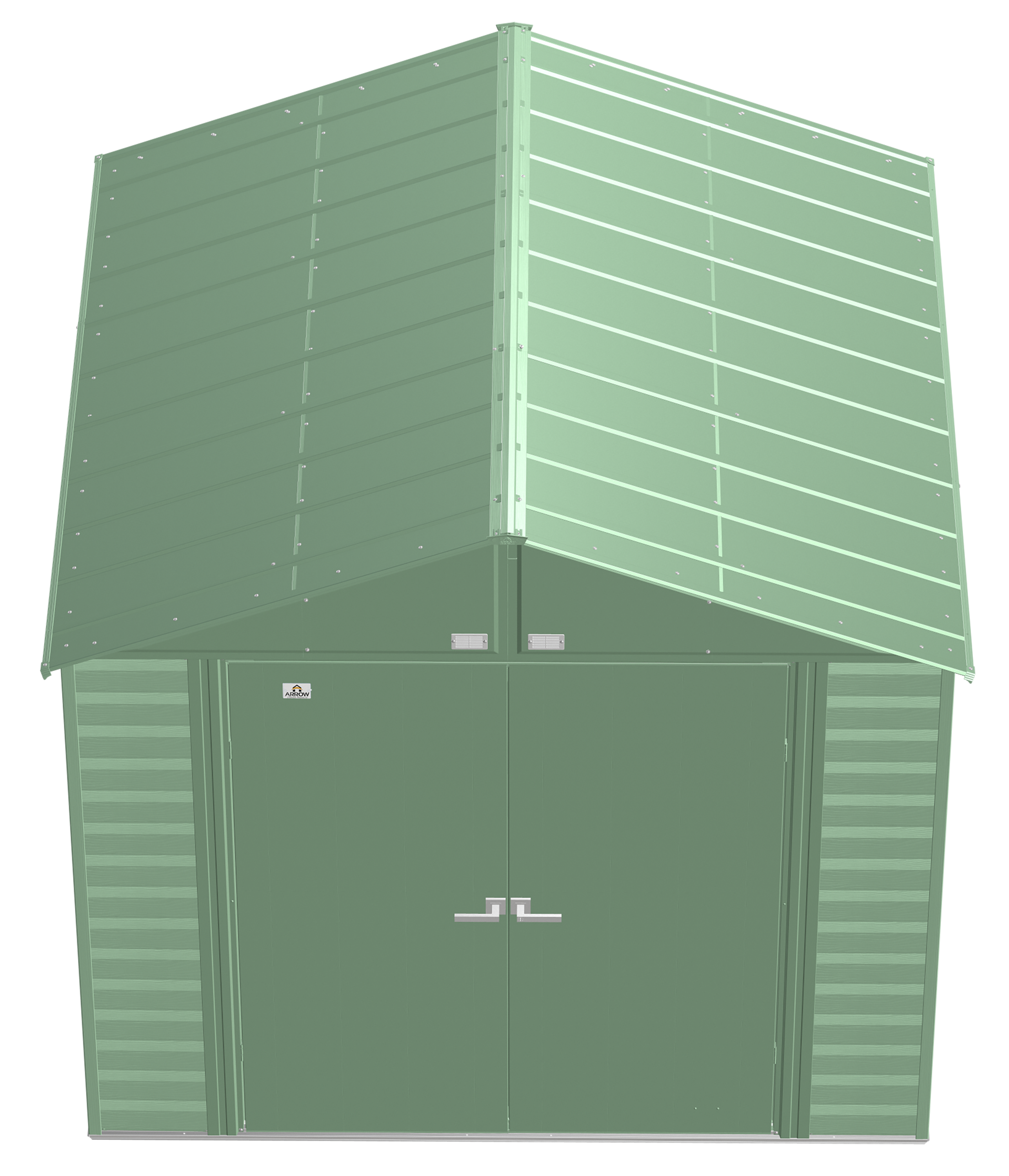8 ft. W x 8 ft. D Galvanized Steel Storage Shed