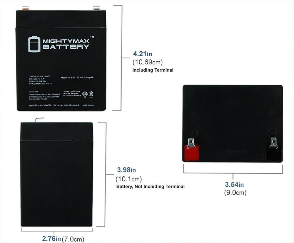 12V 5AH SLA Battery Replaces ION Audio Job Rocker Sound System