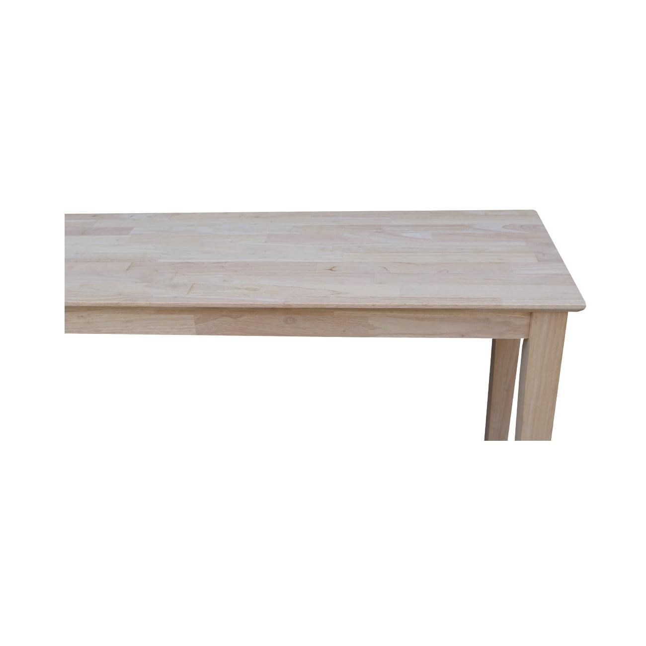 International Concepts 60" Shaker Table Unfinished: Hardwood Entryway Furniture, Spot Clean