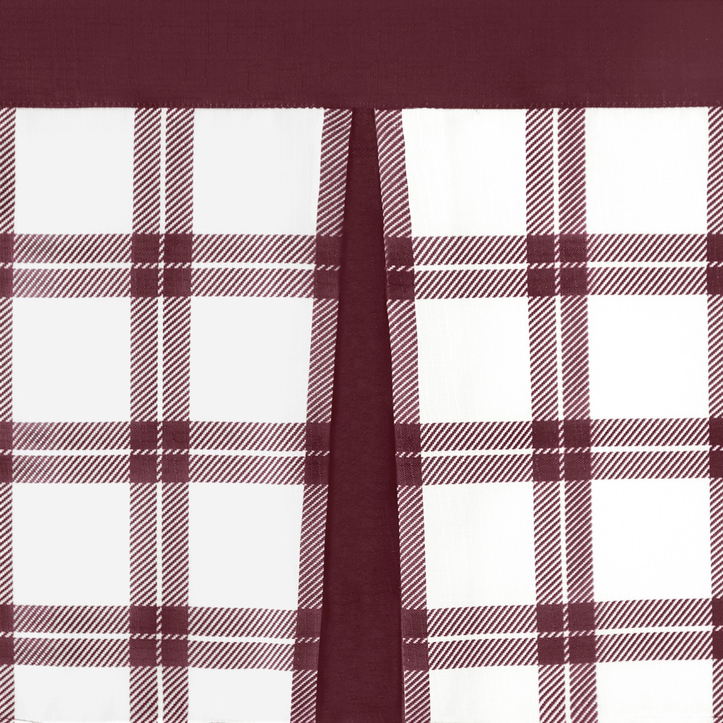 Achim Importing Co Plaid Tailored 58'' W Kitchen Curtain