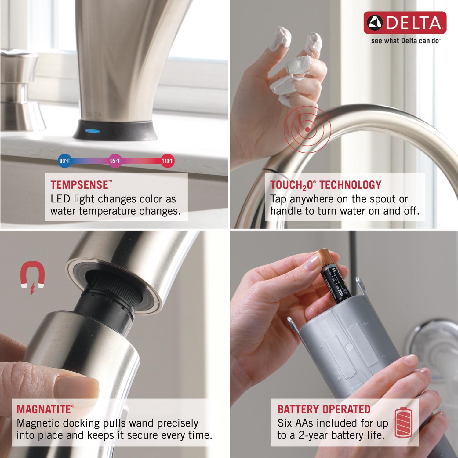 Mateo Pull Down Touch Single Handle Kitchen Faucet with MagnaTite® Docking and Touch2O® Technology