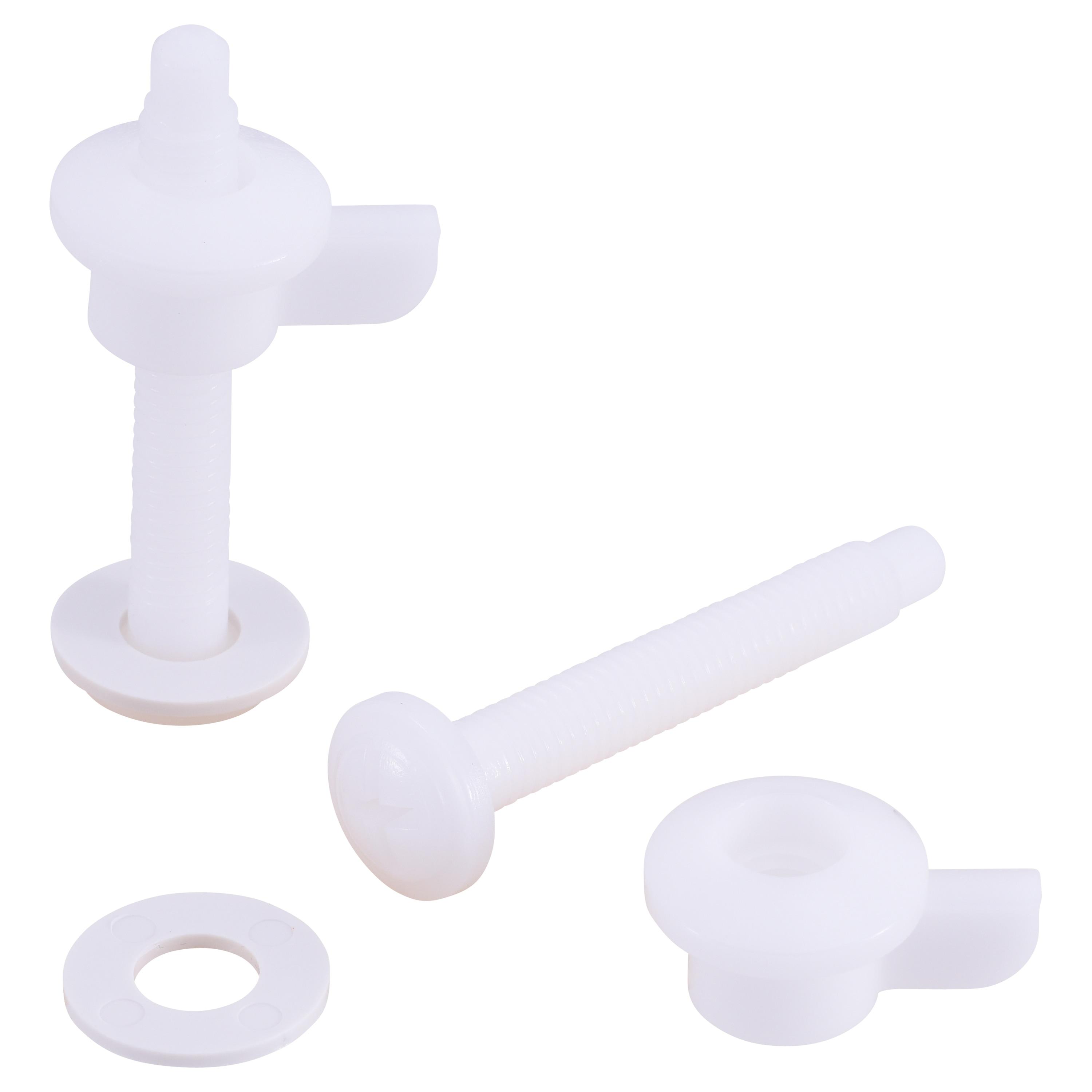 EZ-FLO 65903 Elongated Plastic Toilet Seat with Lid, White