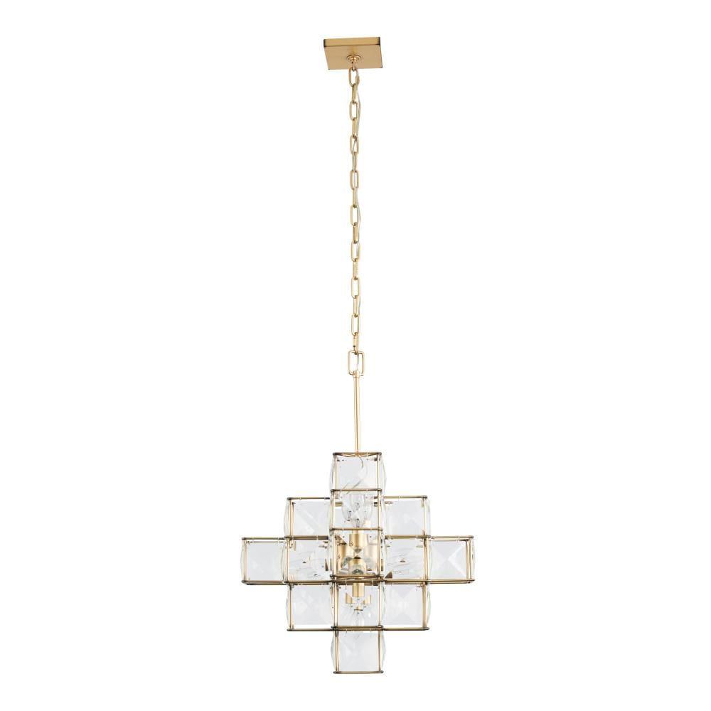 Elegant Calypso Gold Crystal Chandelier with Adjustable Chain