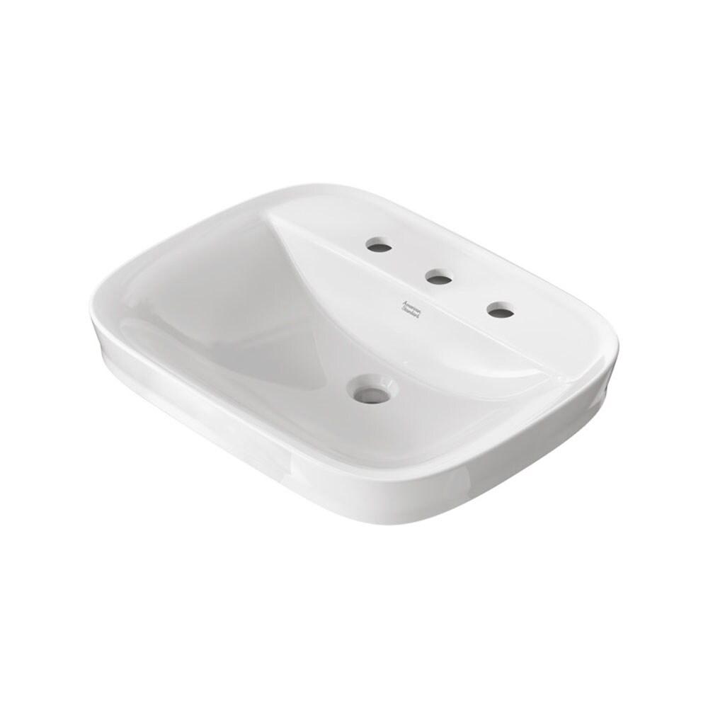 American Standard Aspirations 18'' Vitreous China Rectangular Bathroom Sink with Faucet and Overflow