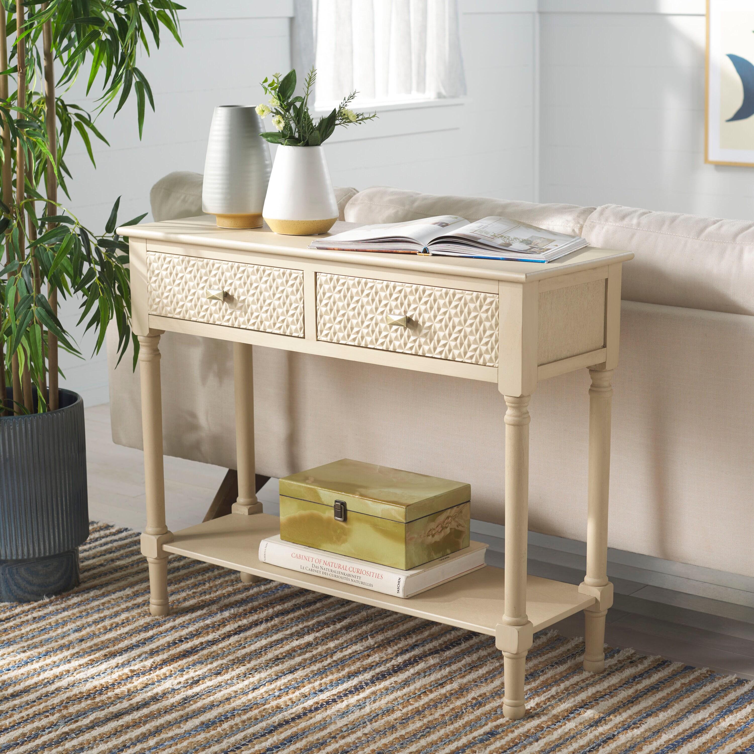 Halton 2 Drawer Console Table - Natural - Safavieh