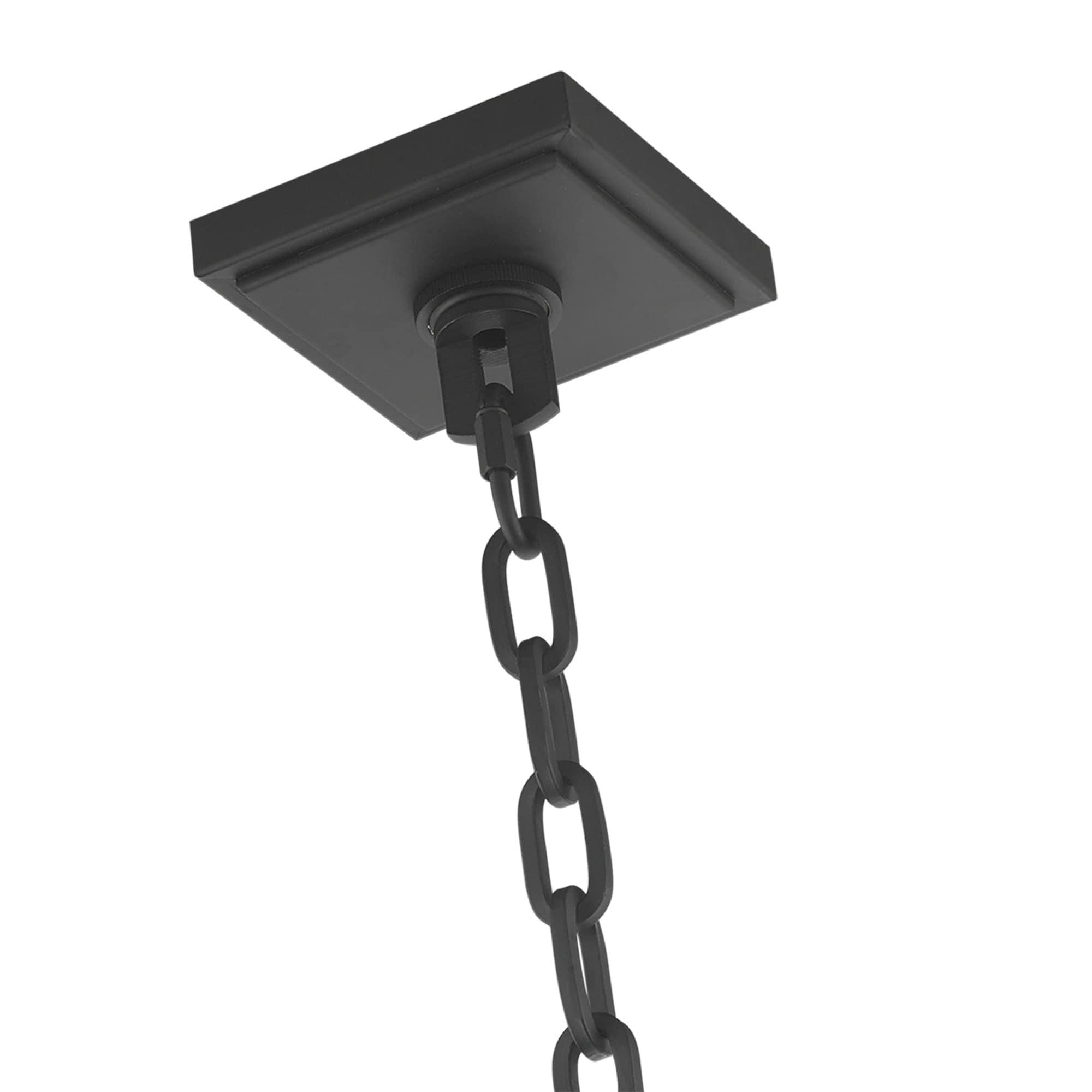 27720-04-Livex Lighting-Lexington - 4 Light Outdoor Pendant Lantern in Art Deco Style - 12.63 Inches wide by 29.88 Inches high-Black Finish